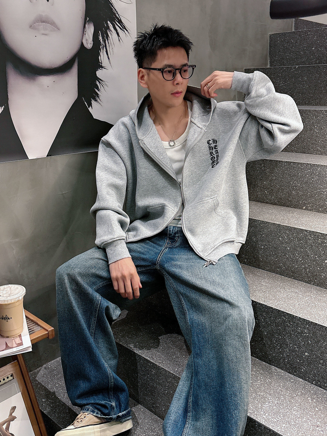 2025秋冬新款克罗心厚款烧花外套码数 ：S M L XL