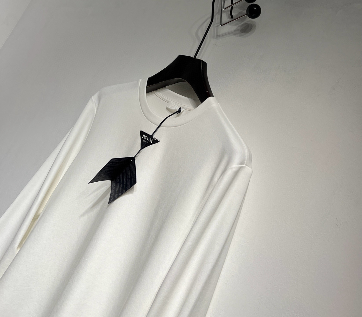 【秋冬新款】穿着舒适如水，质感如玉！！超舒适的莫代尔复合长绒棉质感长袖T恤，PD三角标净色！2025SS