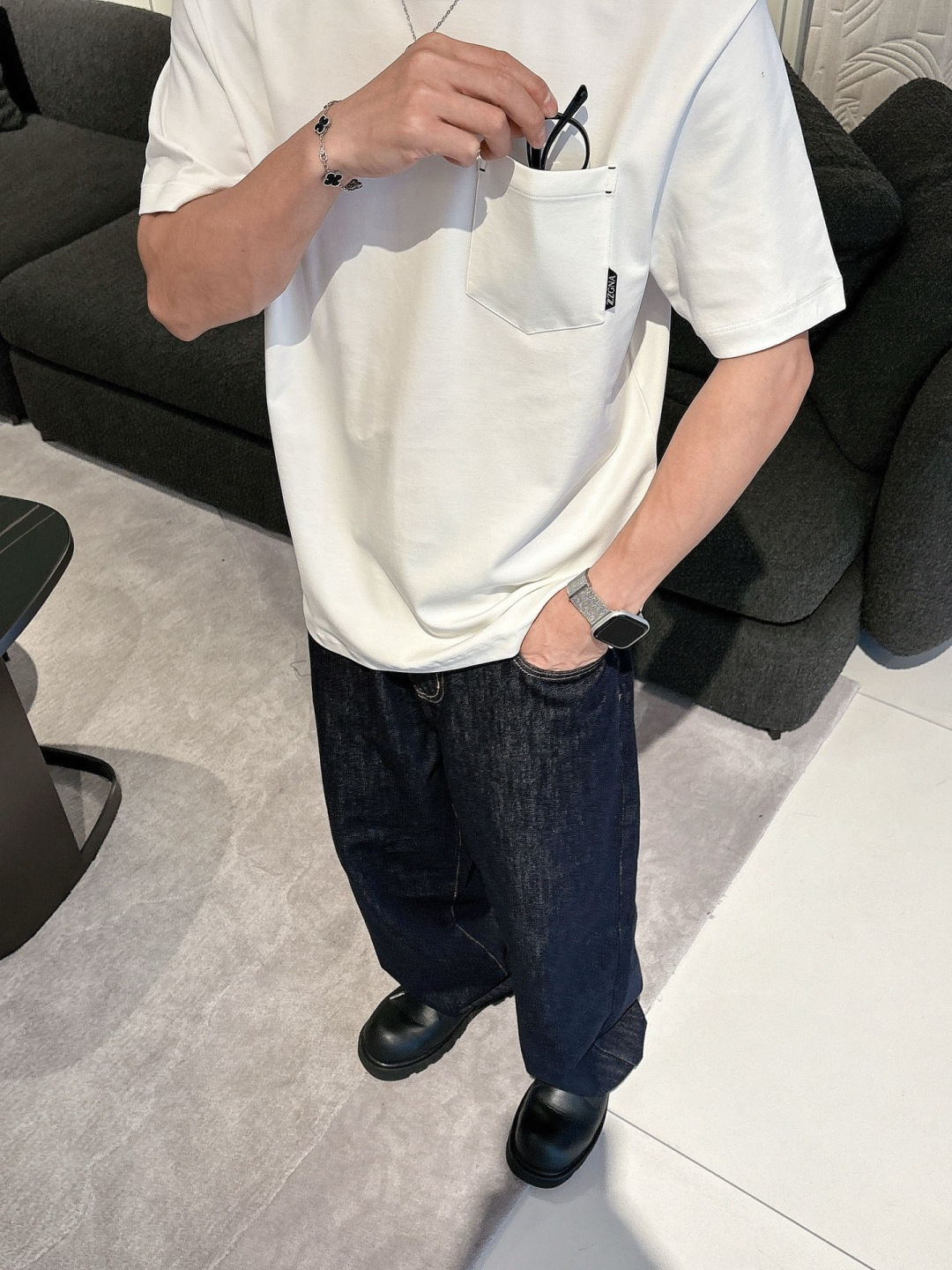 Z ZEGN 2025秋冬款棉莫代尔打底。码数：M-5XL 微阔版型精选棉与莫代尔混纺面料，亲肤柔软，内