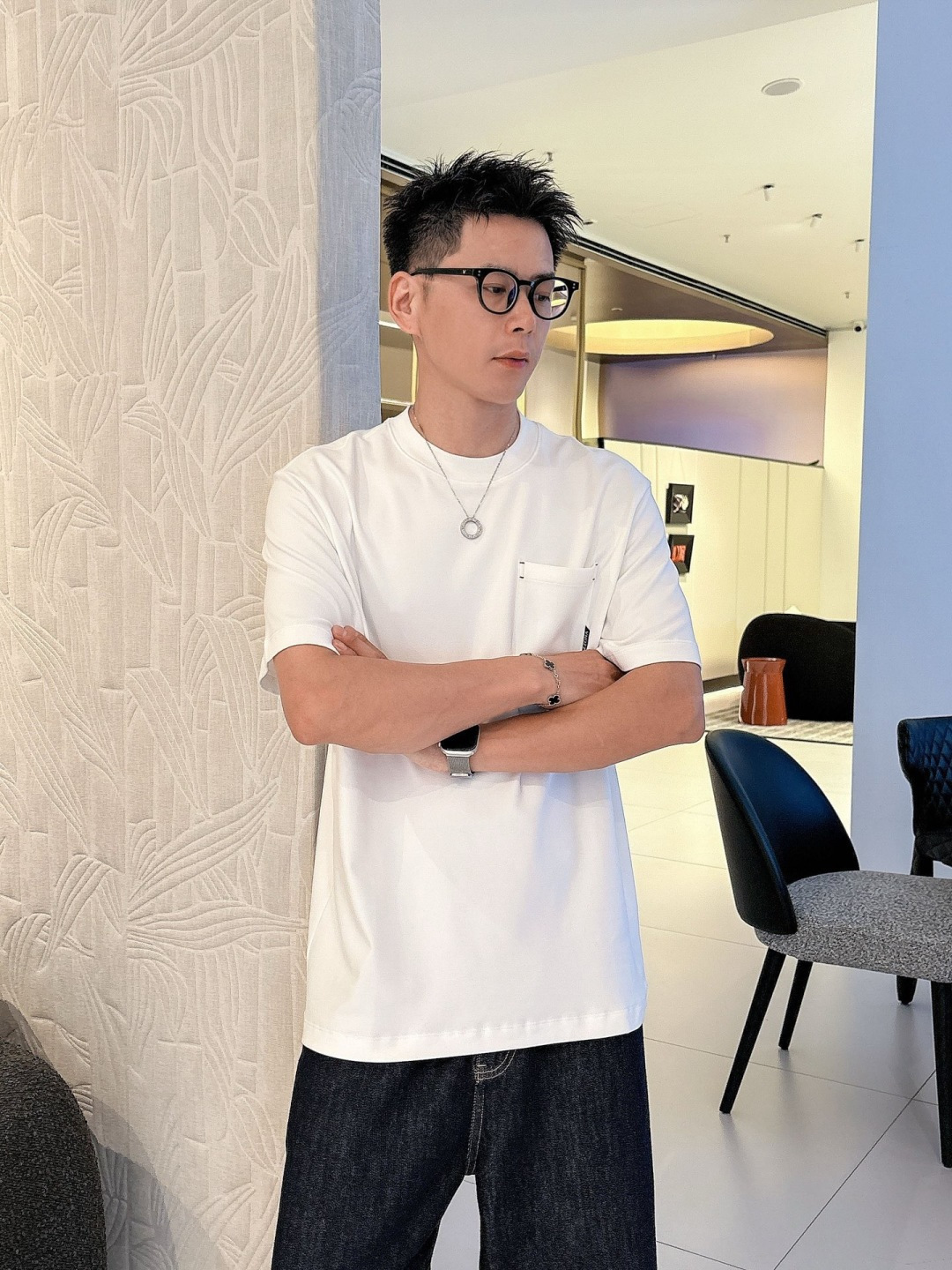 Z ZEGN 2025秋冬款棉莫代尔打底。码数：M-5XL 微阔版型精选棉与莫代尔混纺面料，亲肤柔软，内