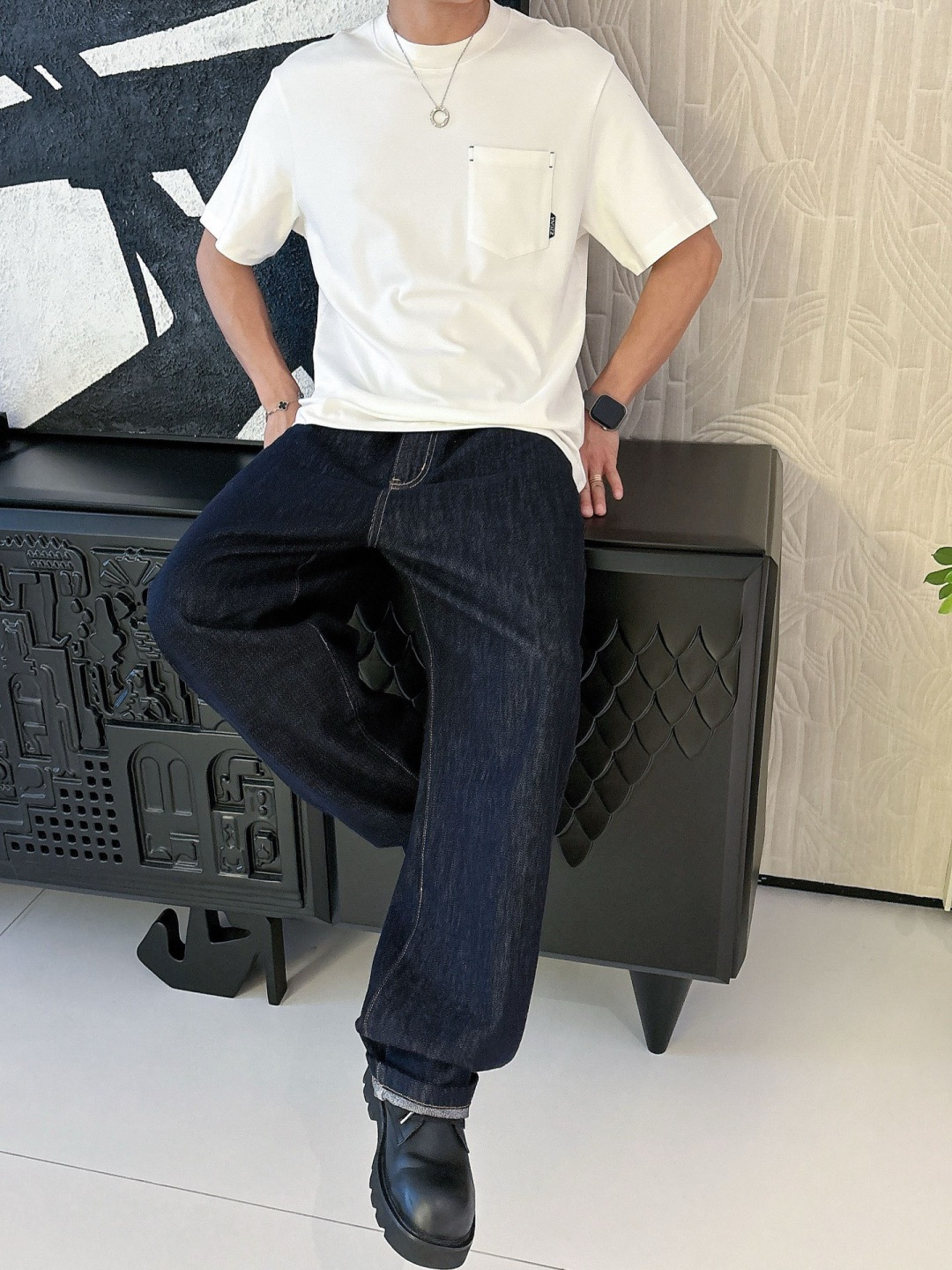 Z ZEGN 2025秋冬款棉莫代尔打底。码数：M-5XL 微阔版型精选棉与莫代尔混纺面料，亲肤柔软，内