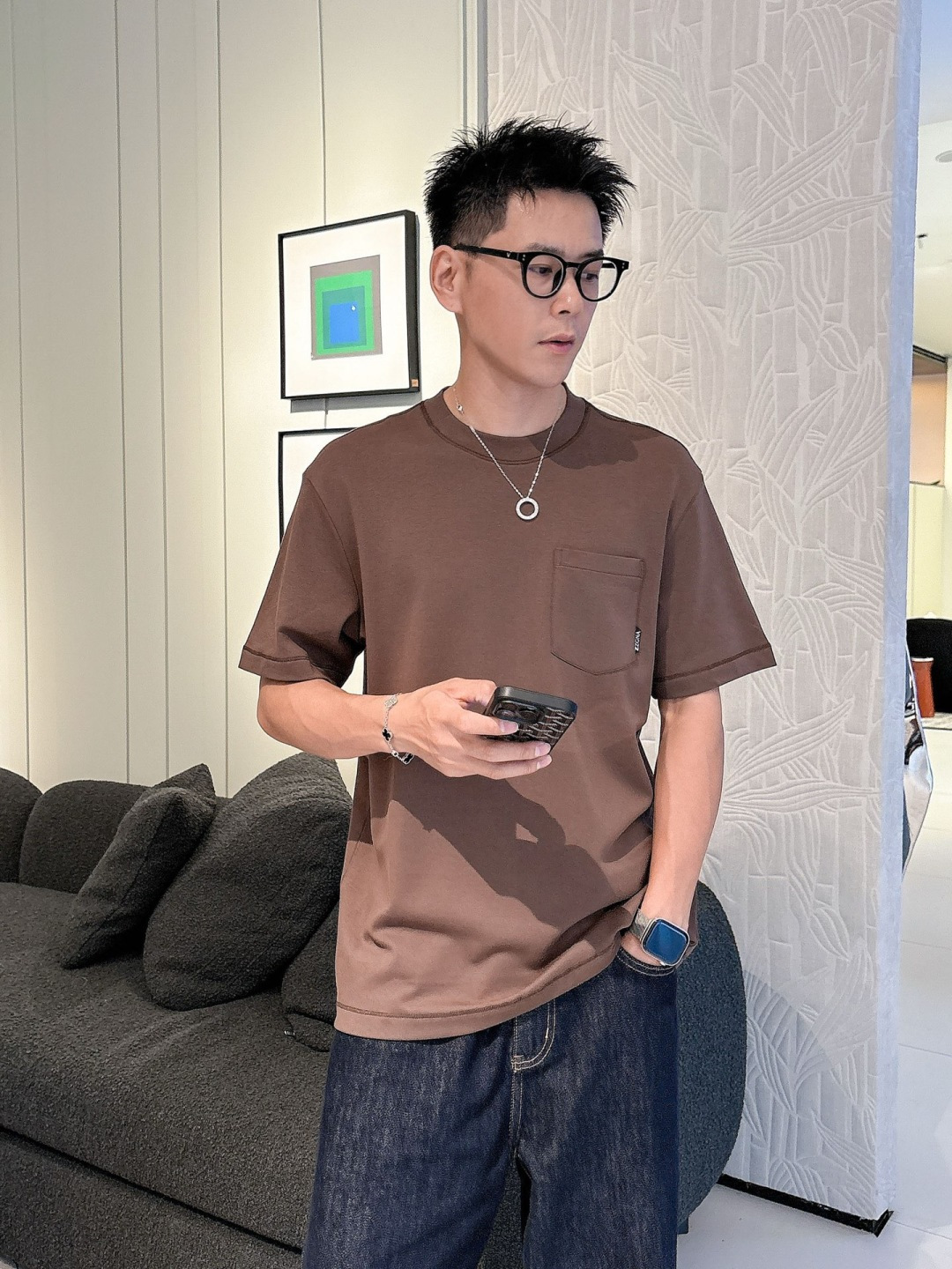 Z ZEGN 2025秋冬款棉莫代尔打底。码数：M-5XL 微阔版型精选棉与莫代尔混纺面料，亲肤柔软，内