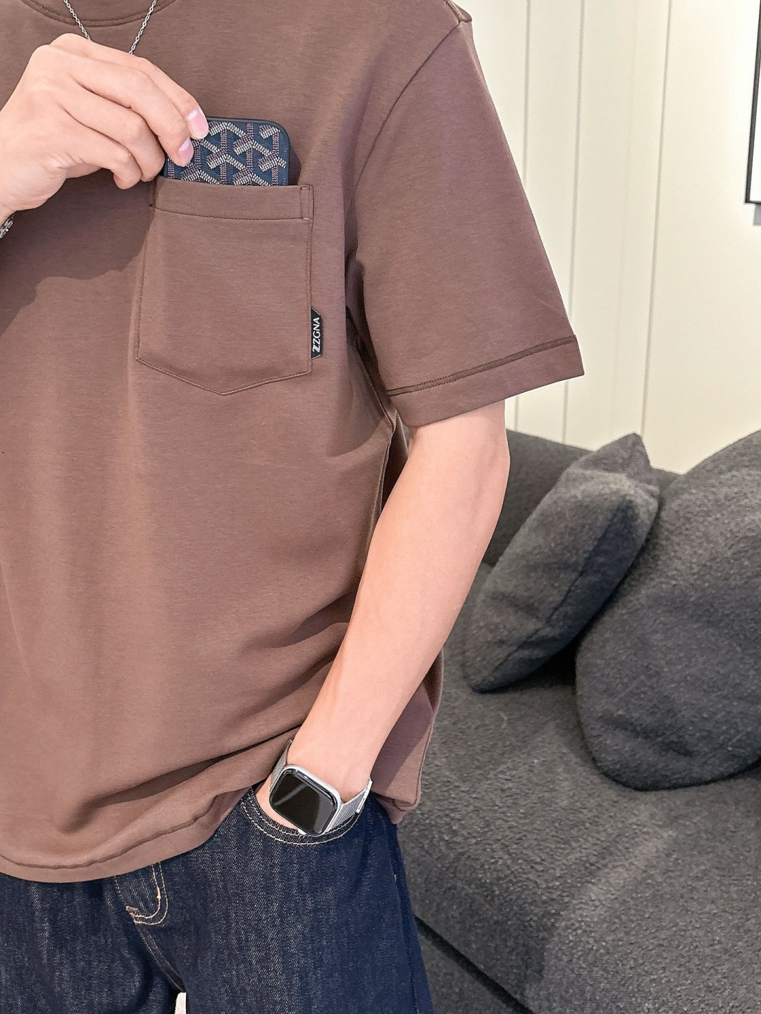 Z ZEGN 2025秋冬款棉莫代尔打底。码数：M-5XL 微阔版型精选棉与莫代尔混纺面料，亲肤柔软，内