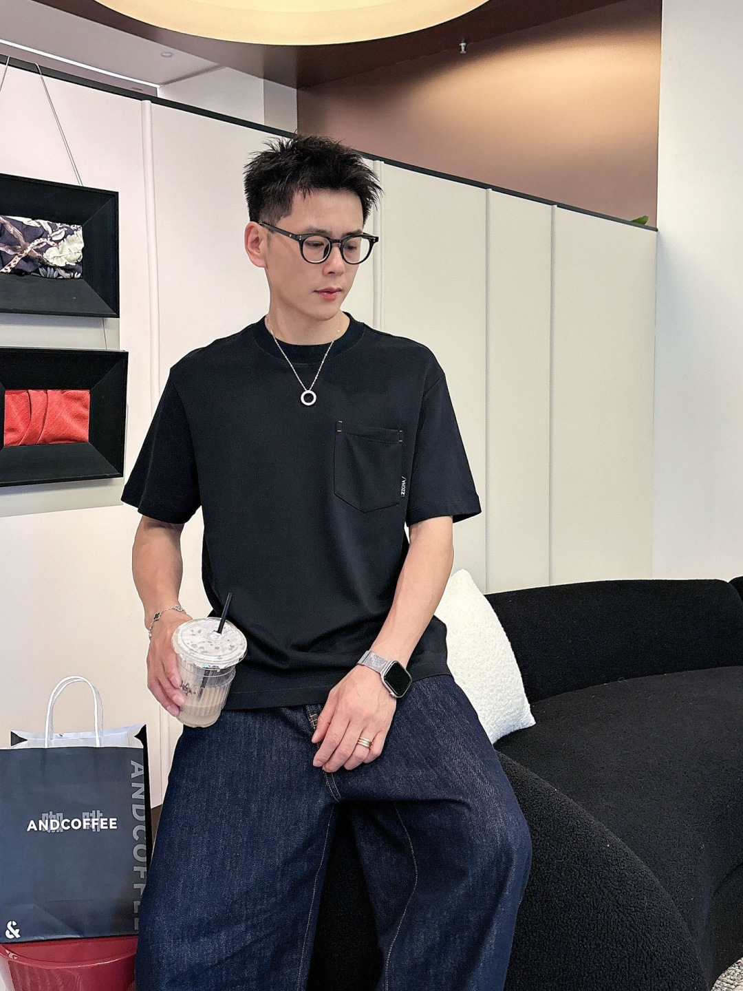 Z ZEGN 2025秋冬款棉莫代尔打底。码数：M-5XL 微阔版型精选棉与莫代尔混纺面料，亲肤柔软，内