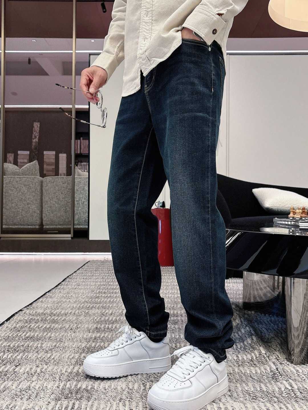 H8308🔥🔥|| 2025 秋冬新品 1:颜色：蓝色2:尺码：M-3XL3:版型： 牛仔裤4:成份：含