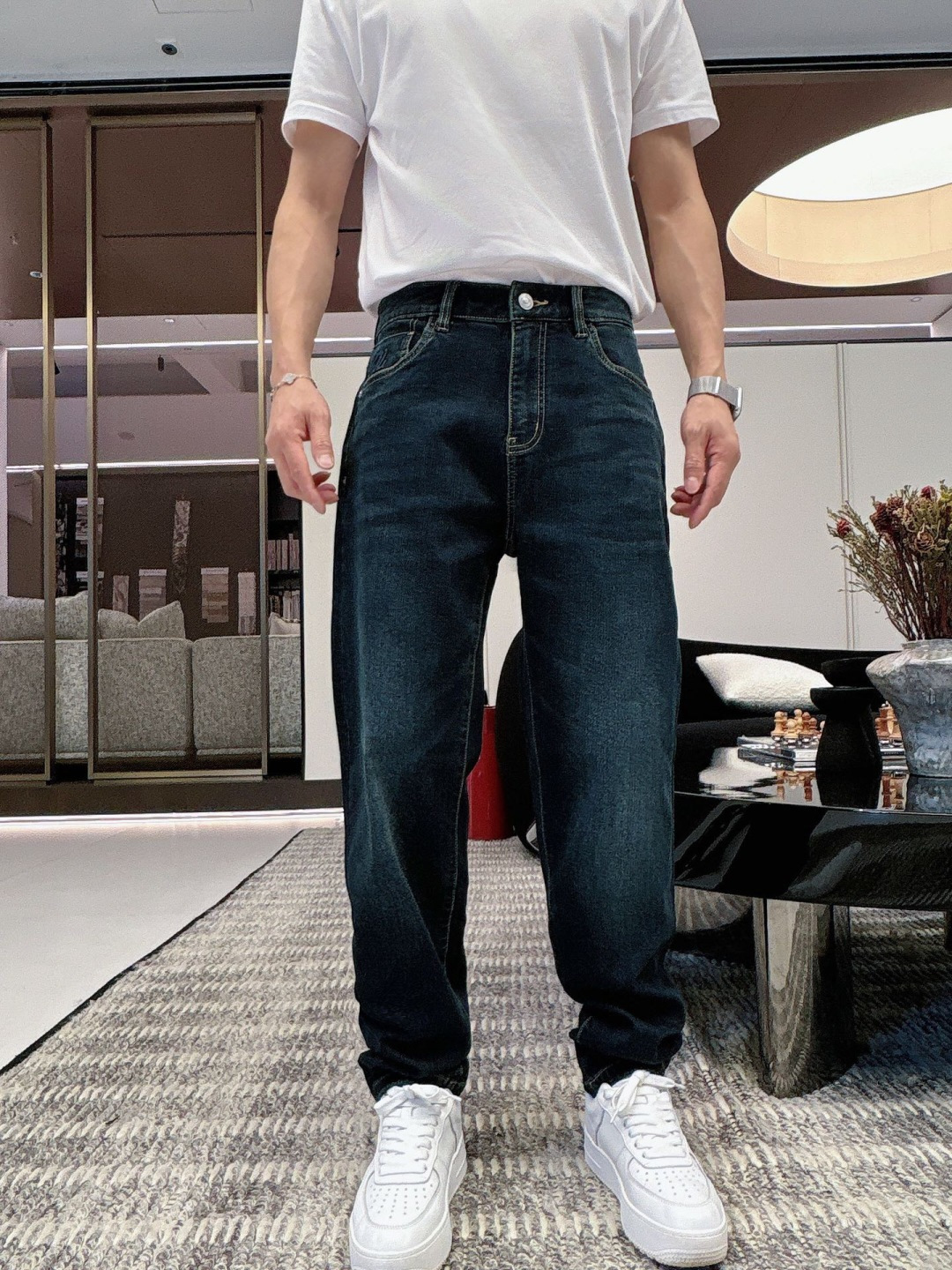 H8308🔥🔥|| 2025 秋冬新品 1:颜色：蓝色2:尺码：M-3XL3:版型： 牛仔裤4:成份：含