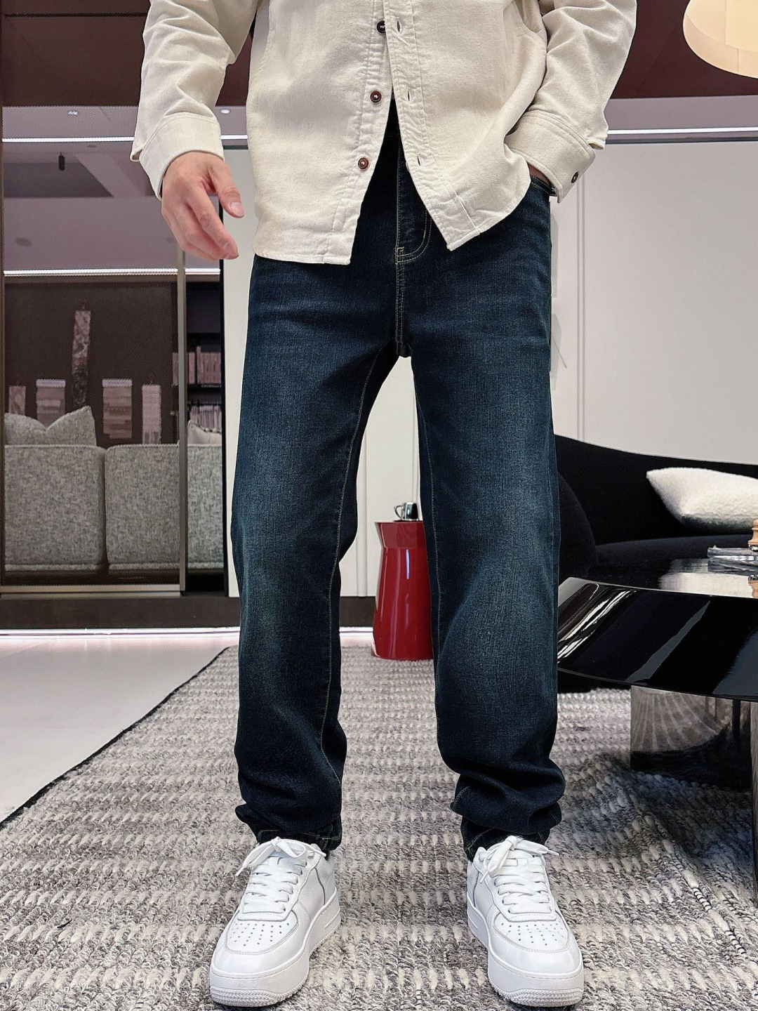 H8308🔥🔥|| 2025 秋冬新品 1:颜色：蓝色2:尺码：M-3XL3:版型： 牛仔裤4:成份：含