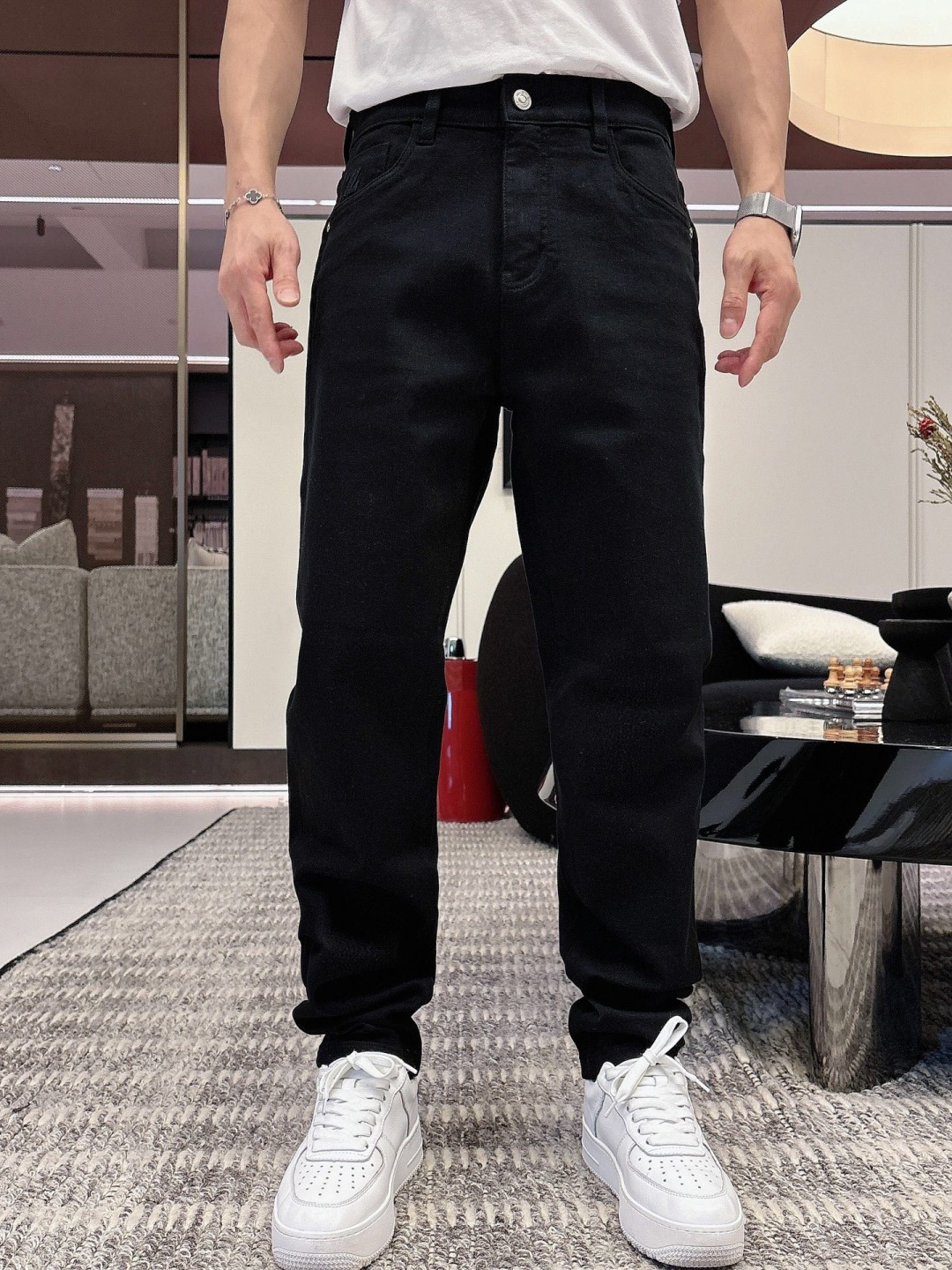 H8308🔥🔥|| 2025 秋冬新品 1:颜色：蓝色2:尺码：M-3XL3:版型： 牛仔裤4:成份：含