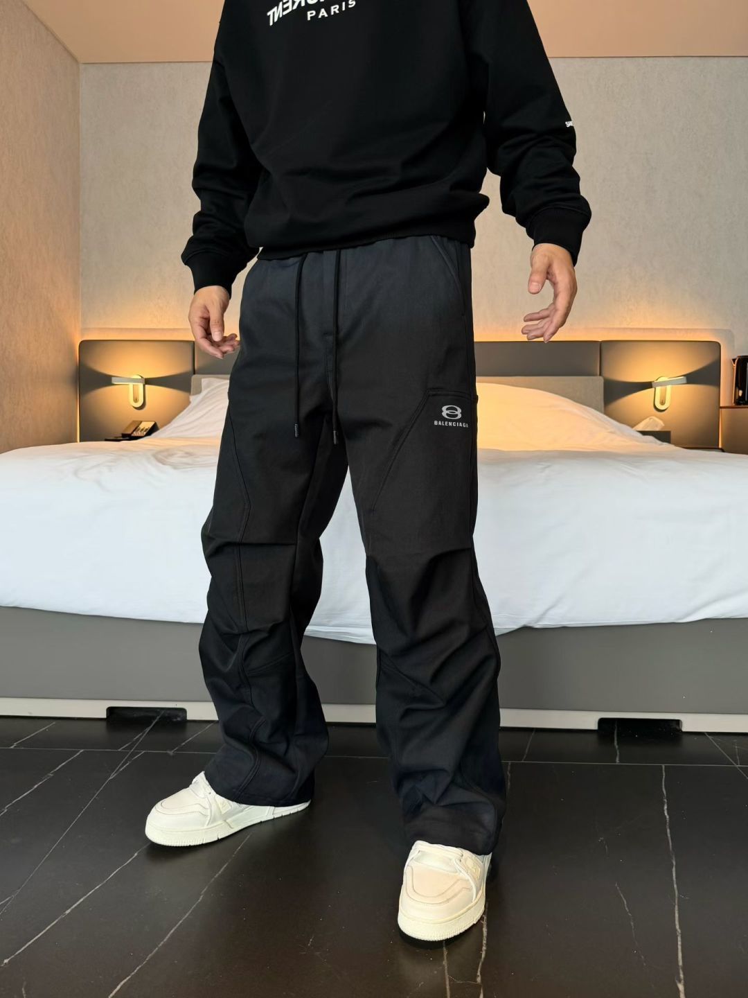 新款秋冬加绒裤子[庆祝][庆祝]码数：M-3xL颜色：黑，灰款号：5068-H