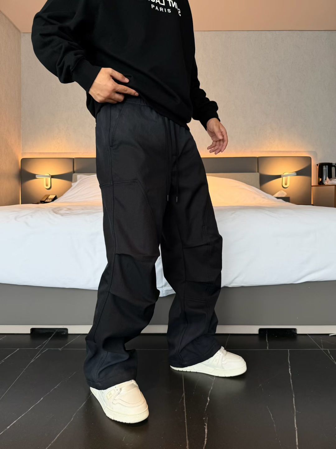 新款秋冬加绒裤子[庆祝][庆祝]码数：M-3xL颜色：黑，灰款号：5068-H