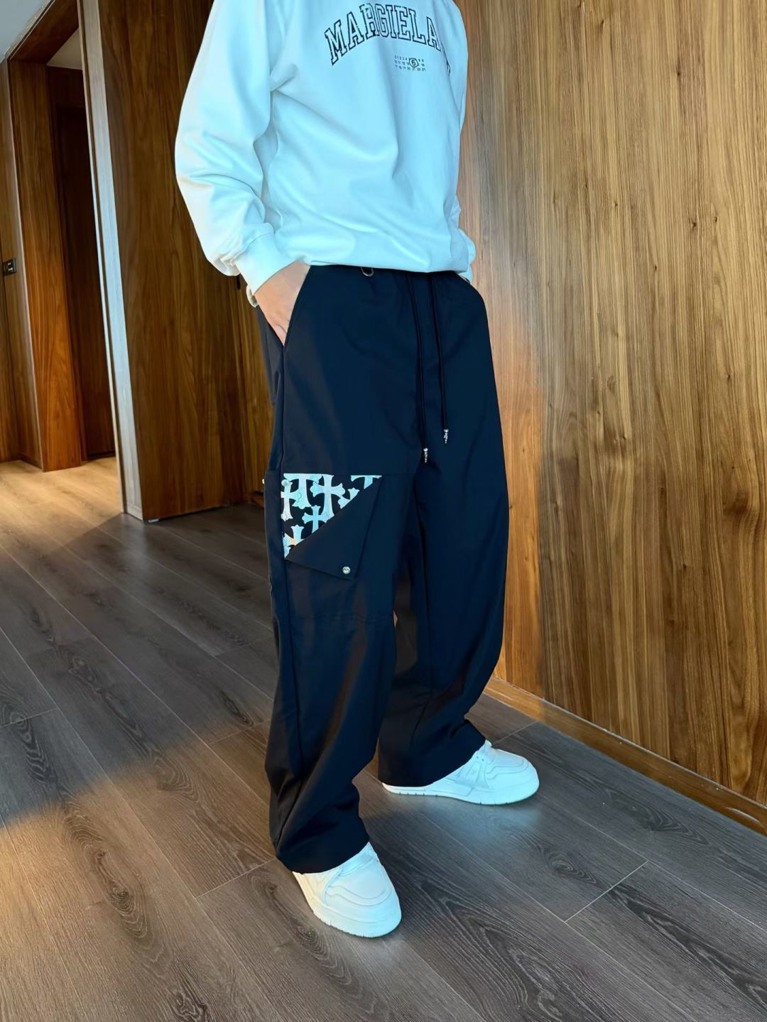 2025秋冬新款克罗心休闲裤男直筒裤 黑色 码数: M-3XL