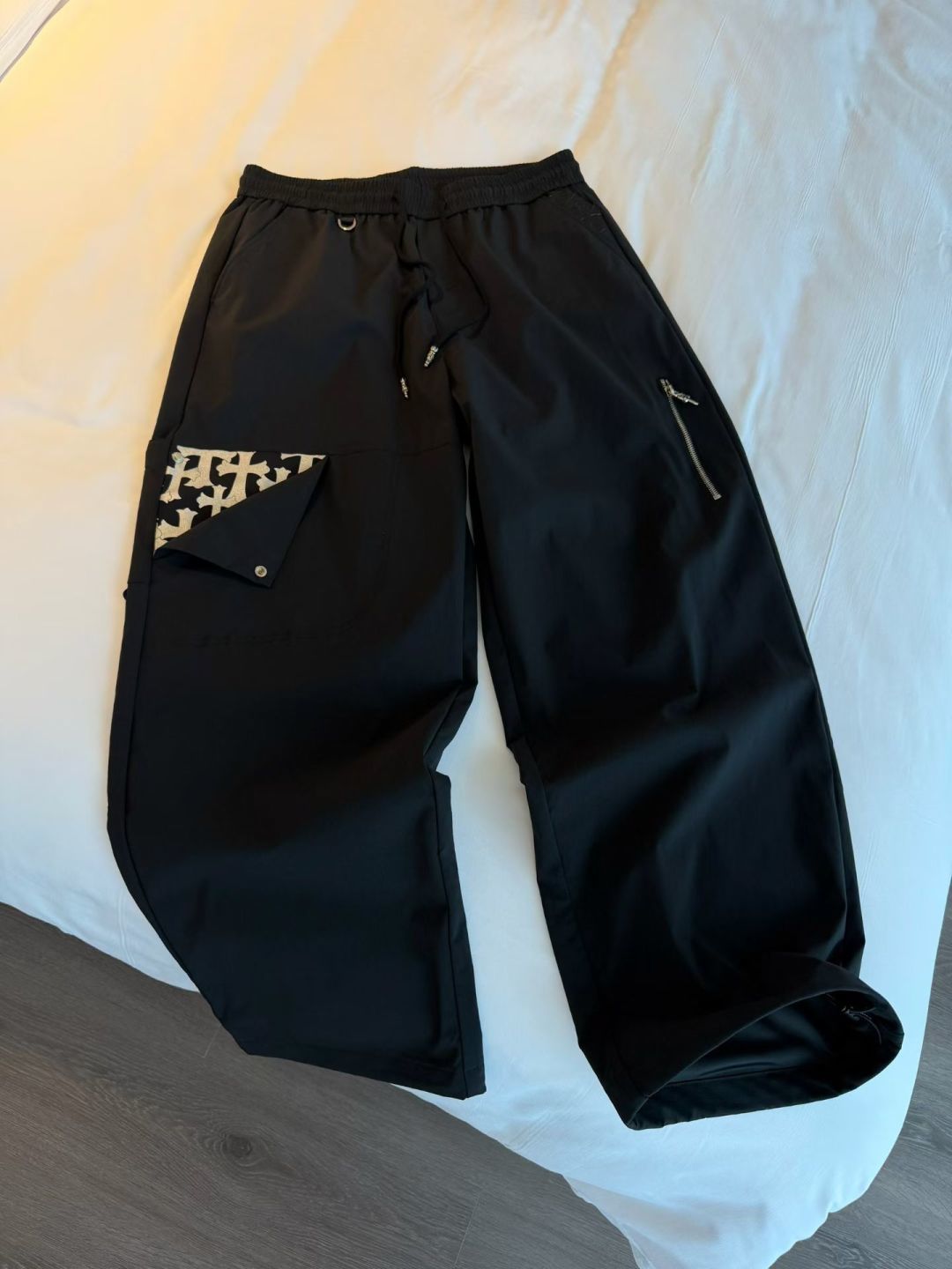 2025秋冬新款克罗心休闲裤男直筒裤 黑色 码数: M-3XL