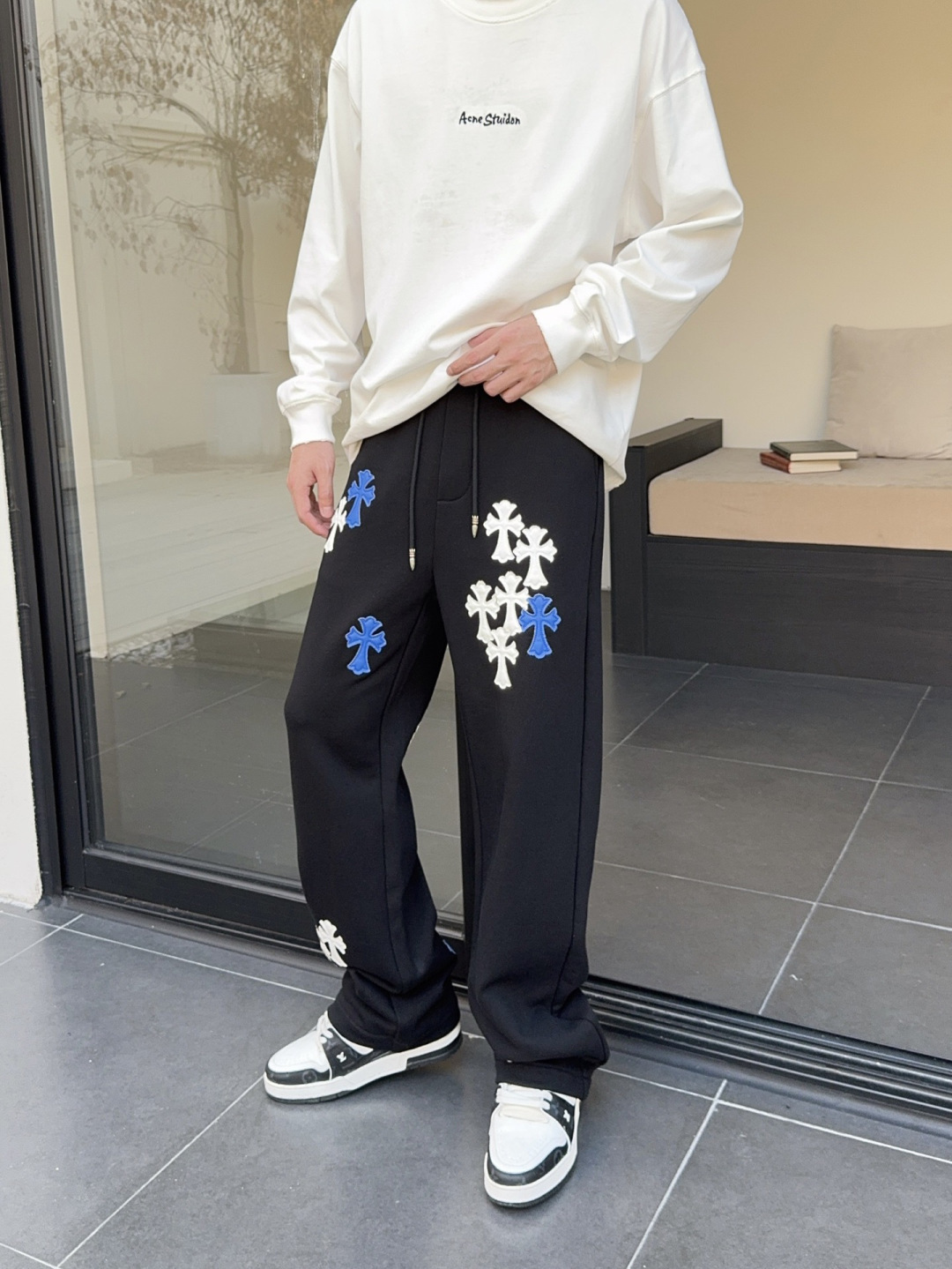 2025秋冬新款克罗心专柜订制面料加厚款休闲裤码数 ：M-3XL