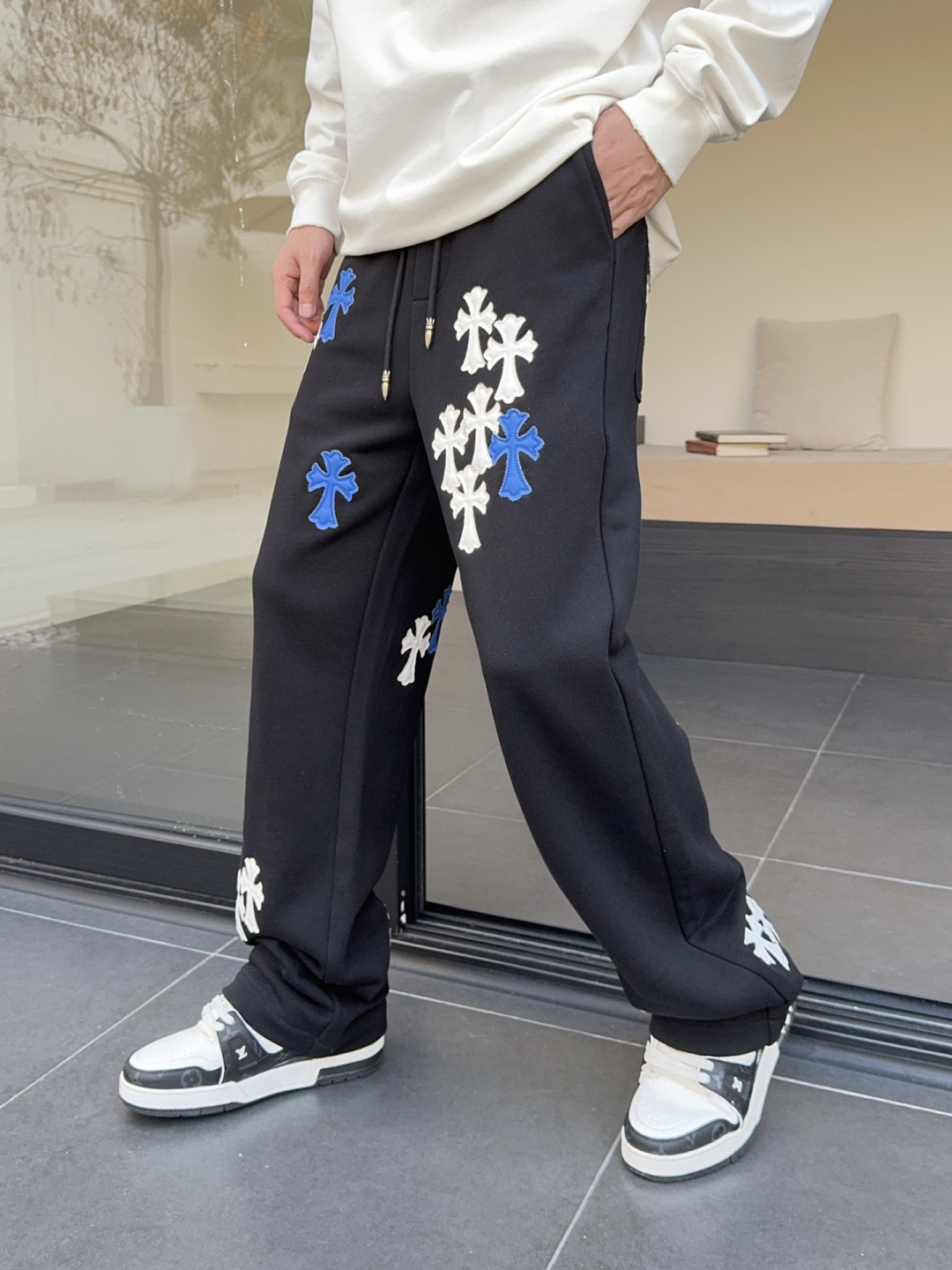 2025秋冬新款克罗心专柜订制面料加厚款休闲裤码数 ：M-3XL