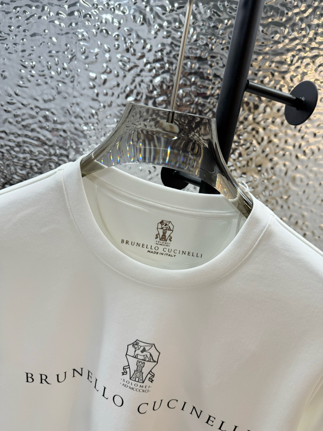 BC2025秋冬新品字母标识印花长袖套头T恤,定制柜台同步面料定制，无论版型，面料都是遵从原版开发，胸前