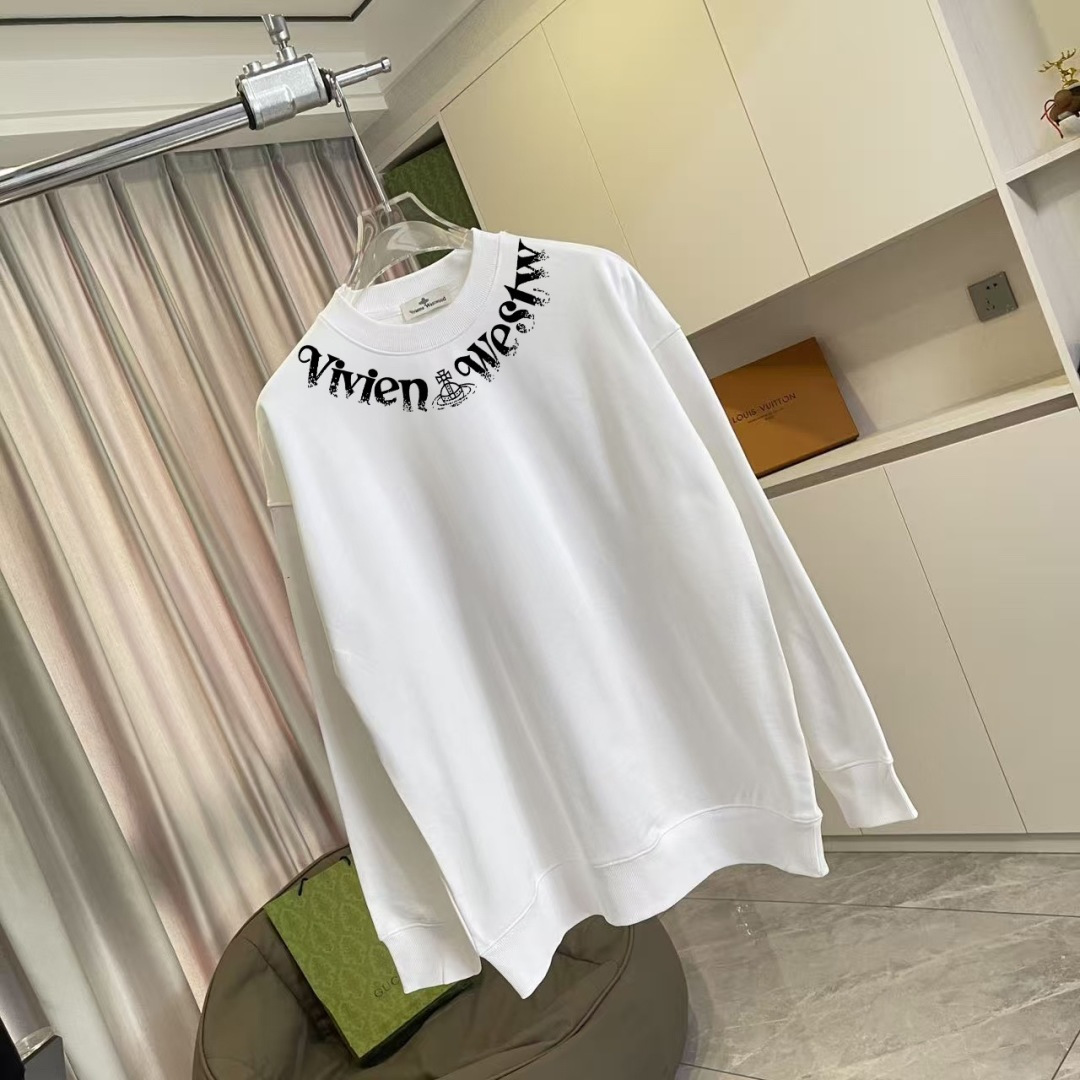 西太后*Vivienne Westwood 2025冬季新款 个性字母logo印花 定制面料400g 圆