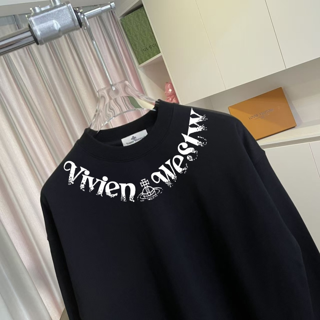 西太后*Vivienne Westwood 2025冬季新款 个性字母logo印花 定制面料400g 圆