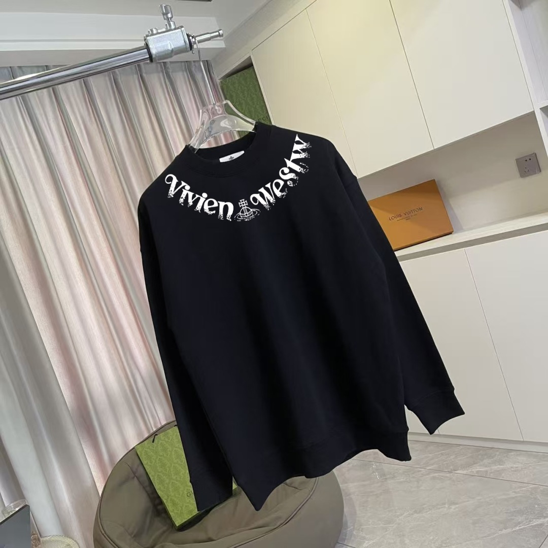 西太后*Vivienne Westwood 2025冬季新款 个性字母logo印花 定制面料400g 圆