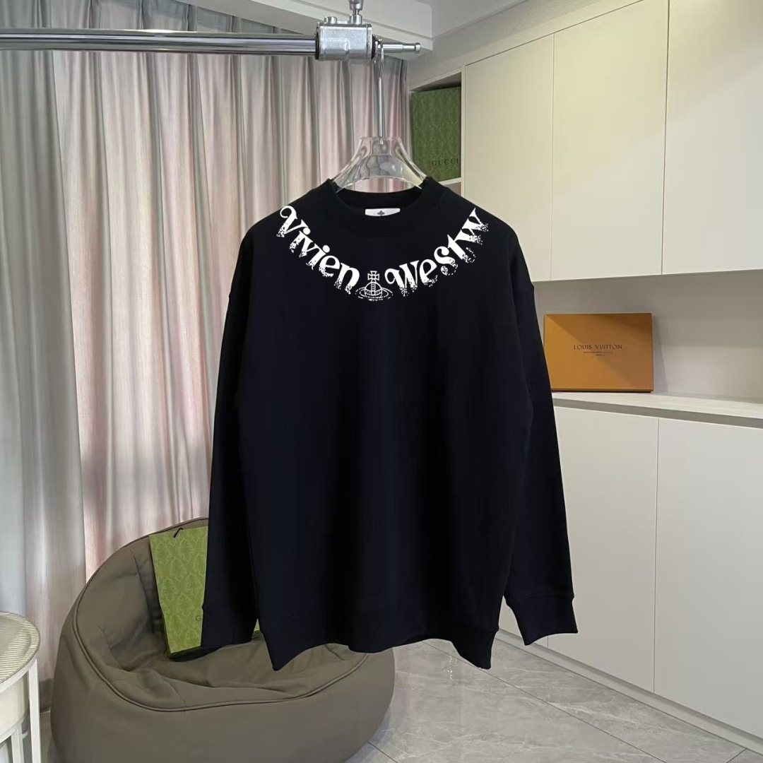 西太后*Vivienne Westwood 2025冬季新款 个性字母logo印花 定制面料400g 圆