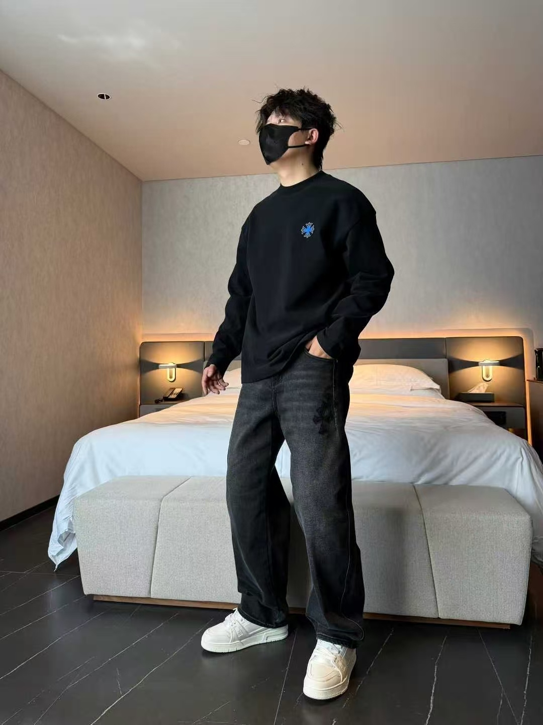 新款磨毛长袖T桖微宽松版型s~2xl