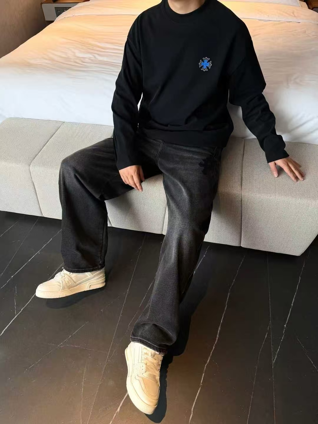 新款磨毛长袖T桖微宽松版型s~2xl