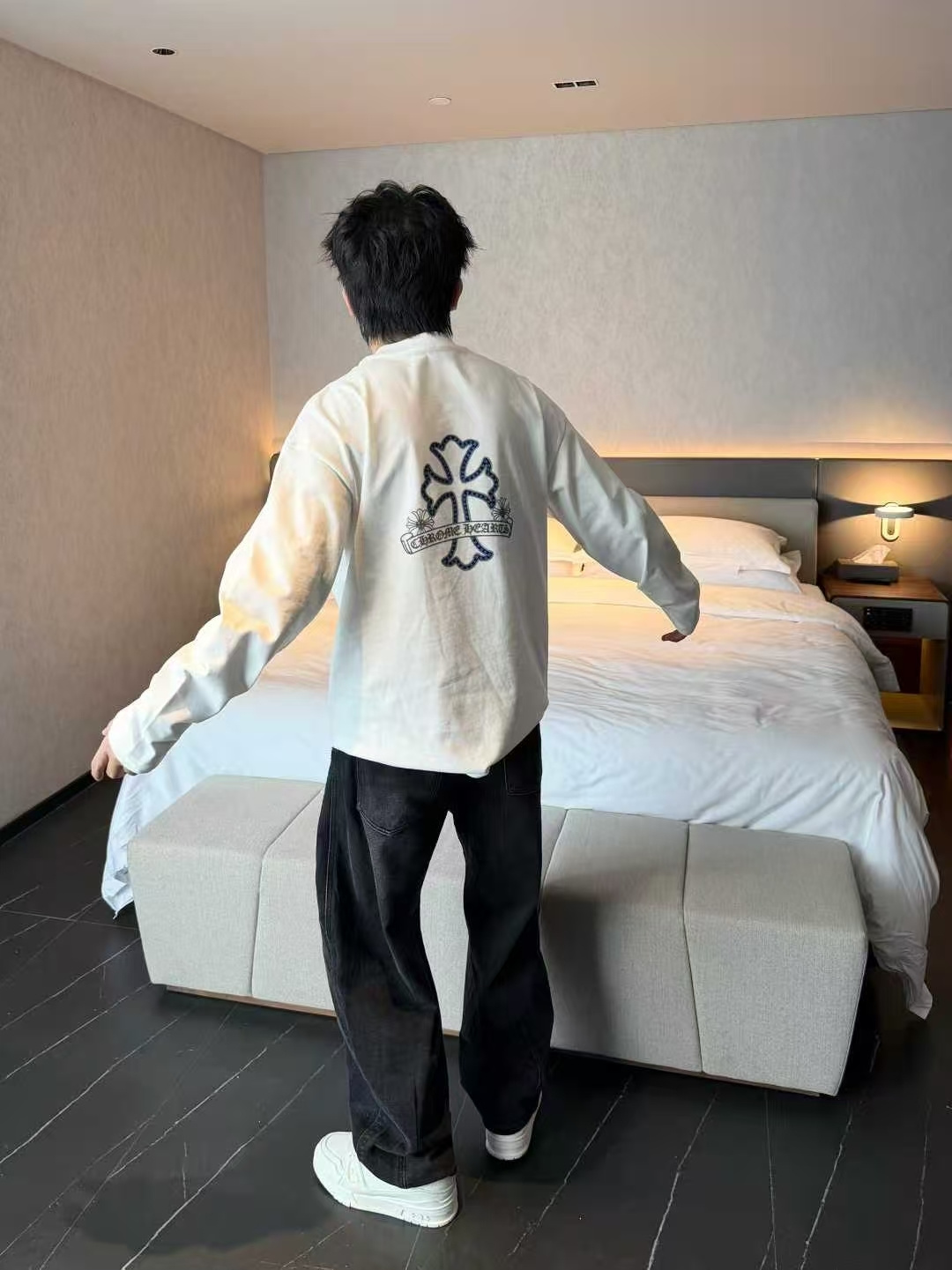 新款磨毛长袖T桖微宽松版型s~2xl