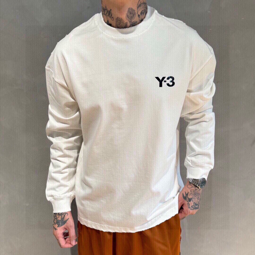 秋季新款Y3🌟，新款长袖，面料采用顶级原版精梳棉洗水面料，印花设计logo，时尚流，顶级的做工，高端品质