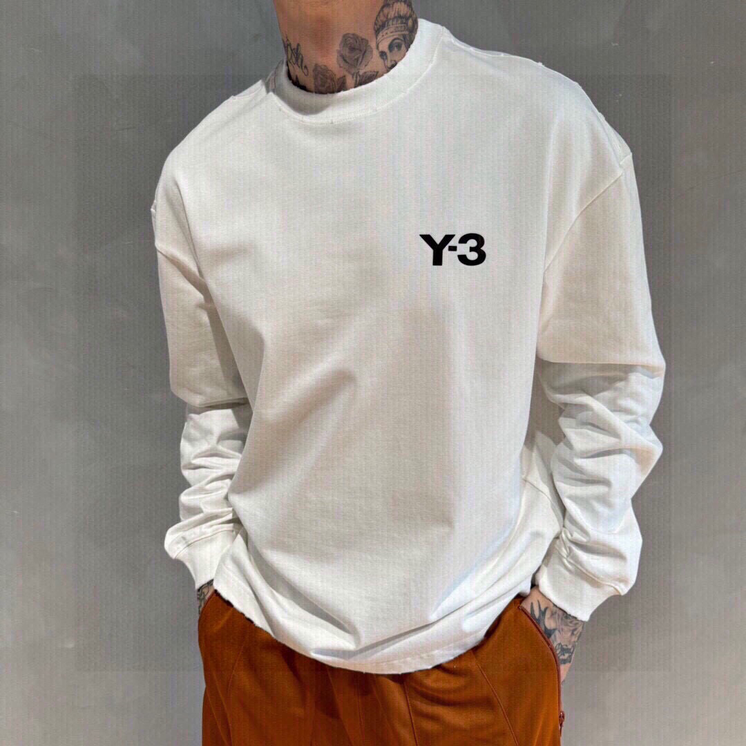 秋季新款Y3🌟，新款长袖，面料采用顶级原版精梳棉洗水面料，印花设计logo，时尚流，顶级的做工，高端品质