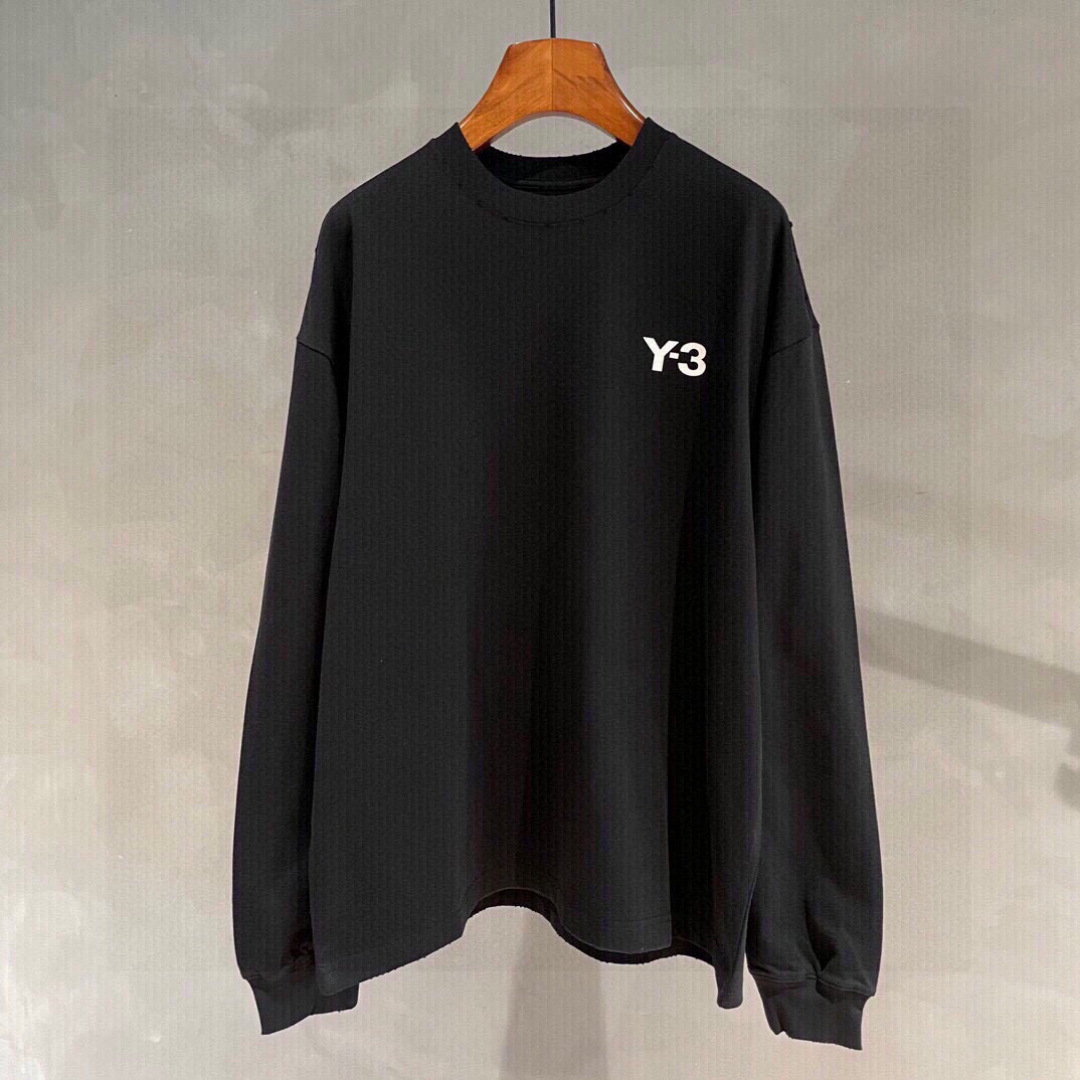 秋季新款Y3🌟，新款长袖，面料采用顶级原版精梳棉洗水面料，印花设计logo，时尚流，顶级的做工，高端品质