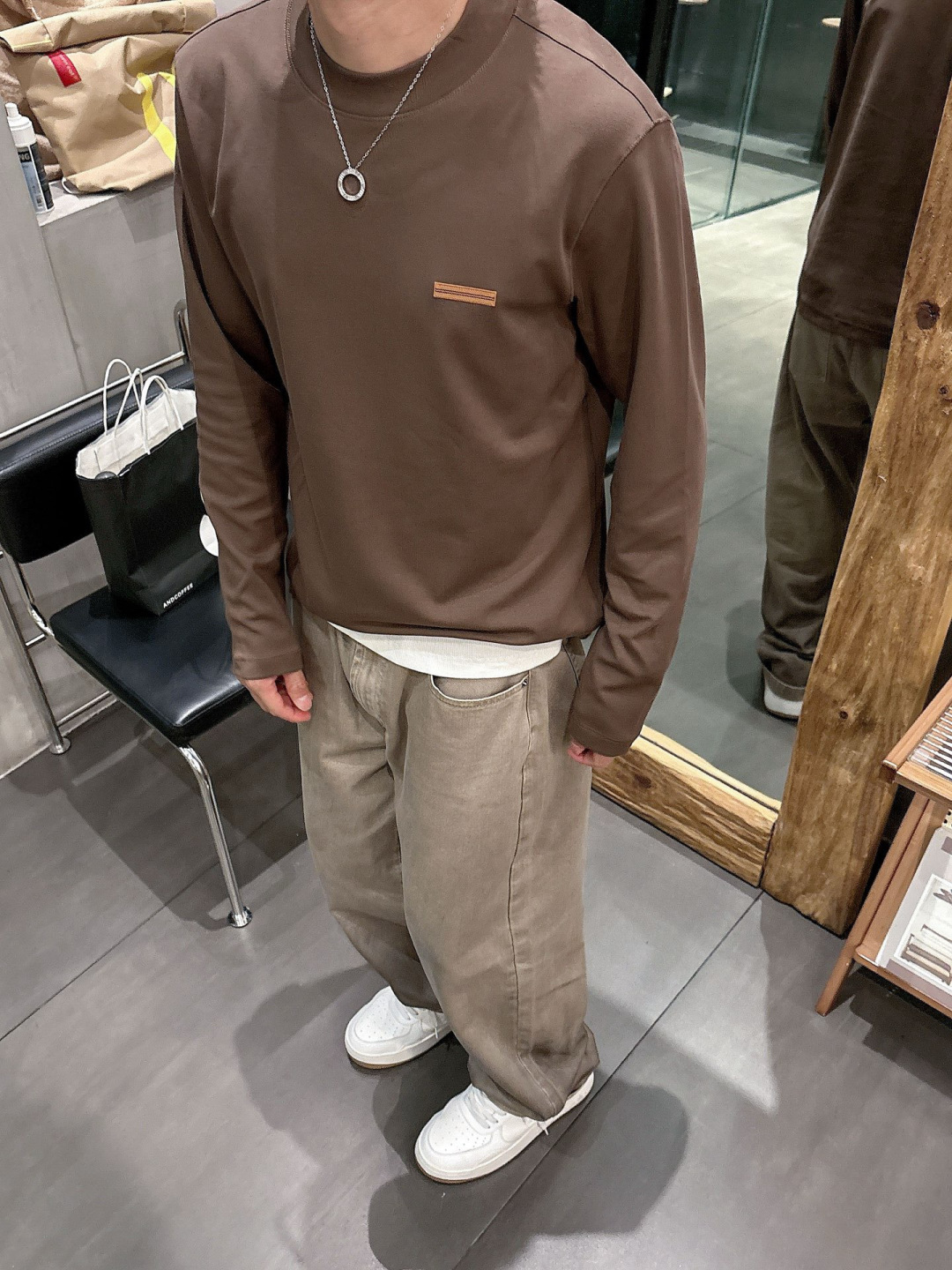 Z ZEGN 2025秋冬系列长袖打底衫码数：M-5XL 常规版型棉莫代尔打底。精选棉与莫代尔混纺面料，