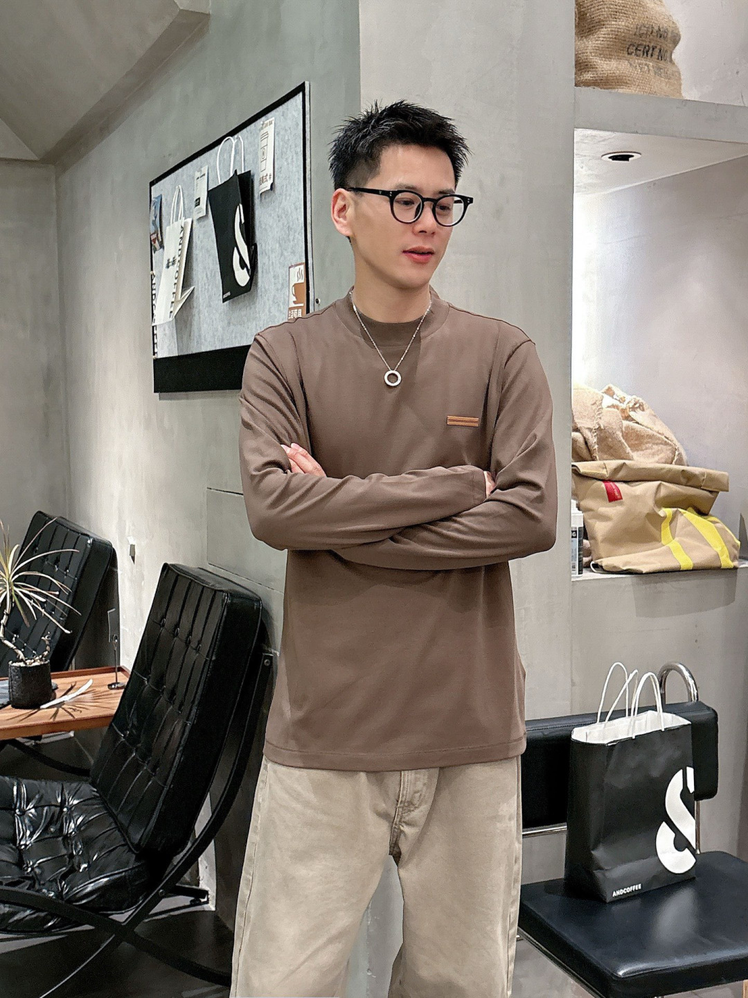 Z ZEGN 2025秋冬系列长袖打底衫码数：M-5XL 常规版型棉莫代尔打底。精选棉与莫代尔混纺面料，