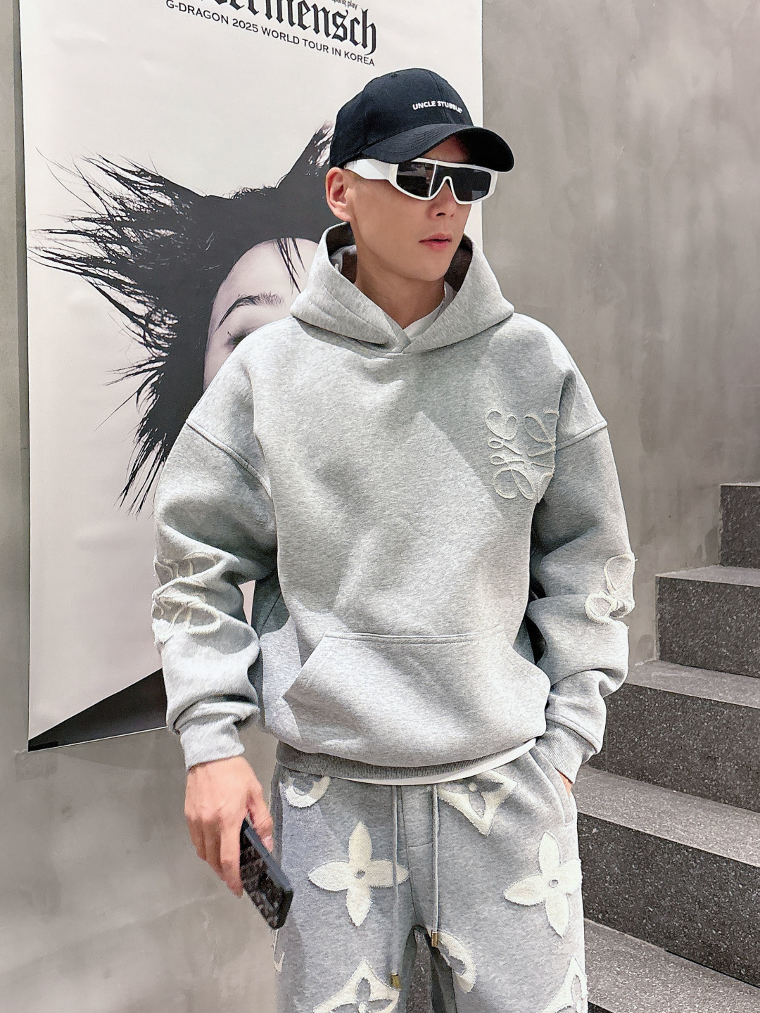 2025秋冬新款罗意威烧花工艺卫衣双重复合面料S-XL