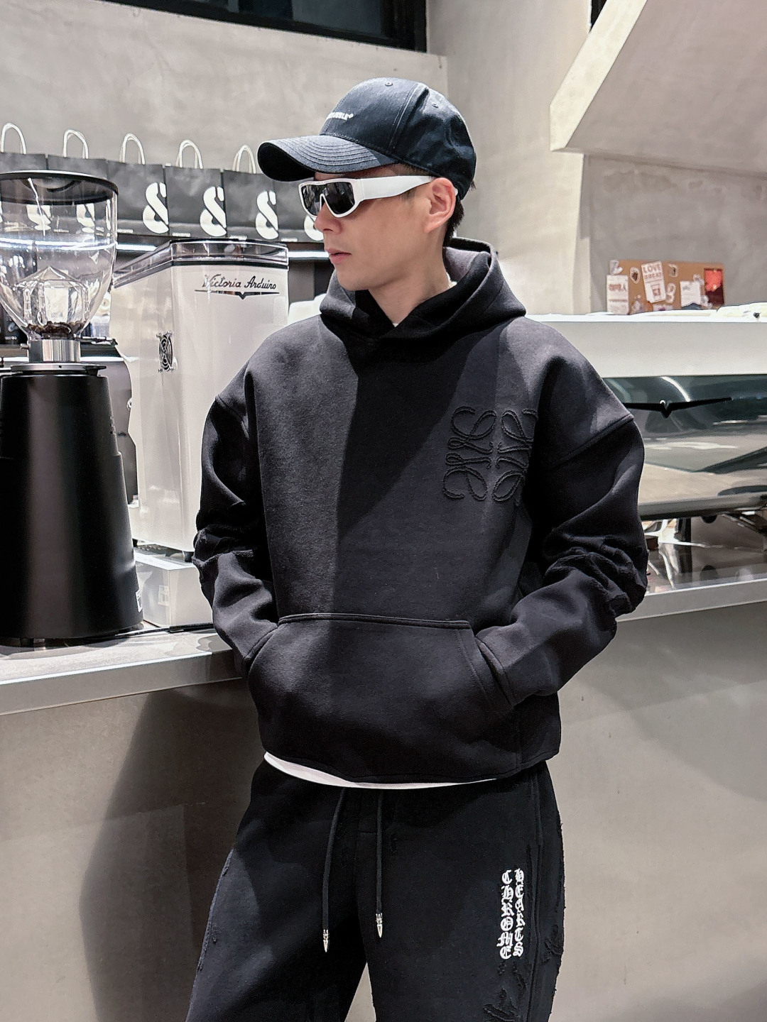 2025秋冬新款罗意威烧花工艺卫衣双重复合面料S-XL