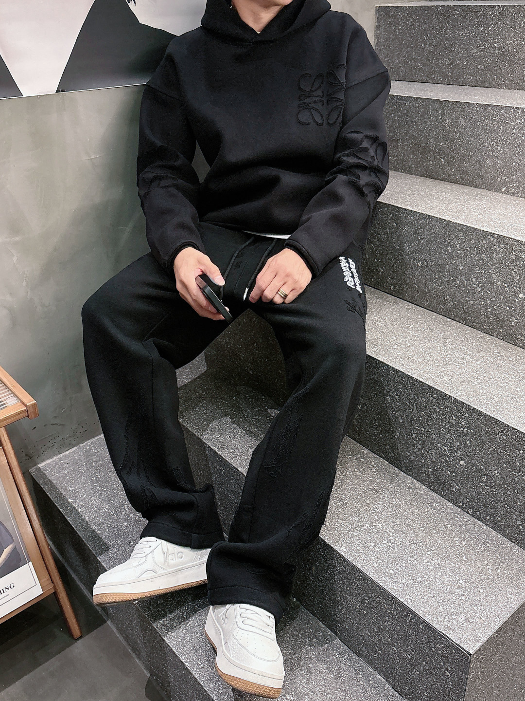 2025秋冬新款罗意威烧花工艺卫衣双重复合面料S-XL