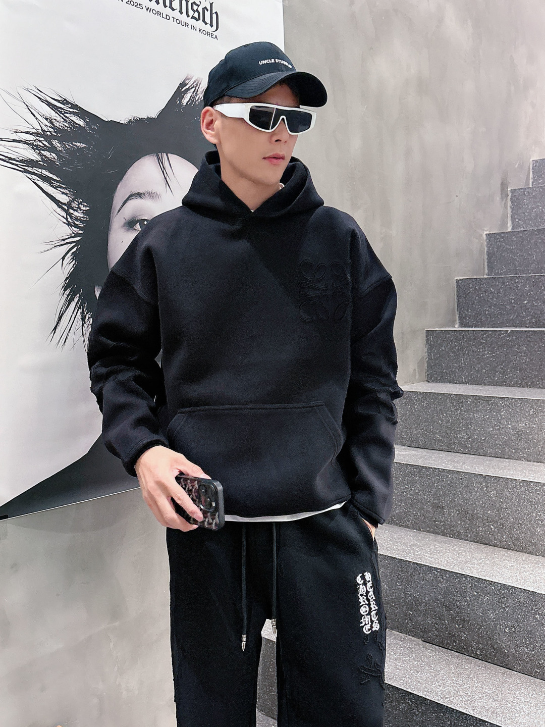 2025秋冬新款罗意威烧花工艺卫衣双重复合面料S-XL