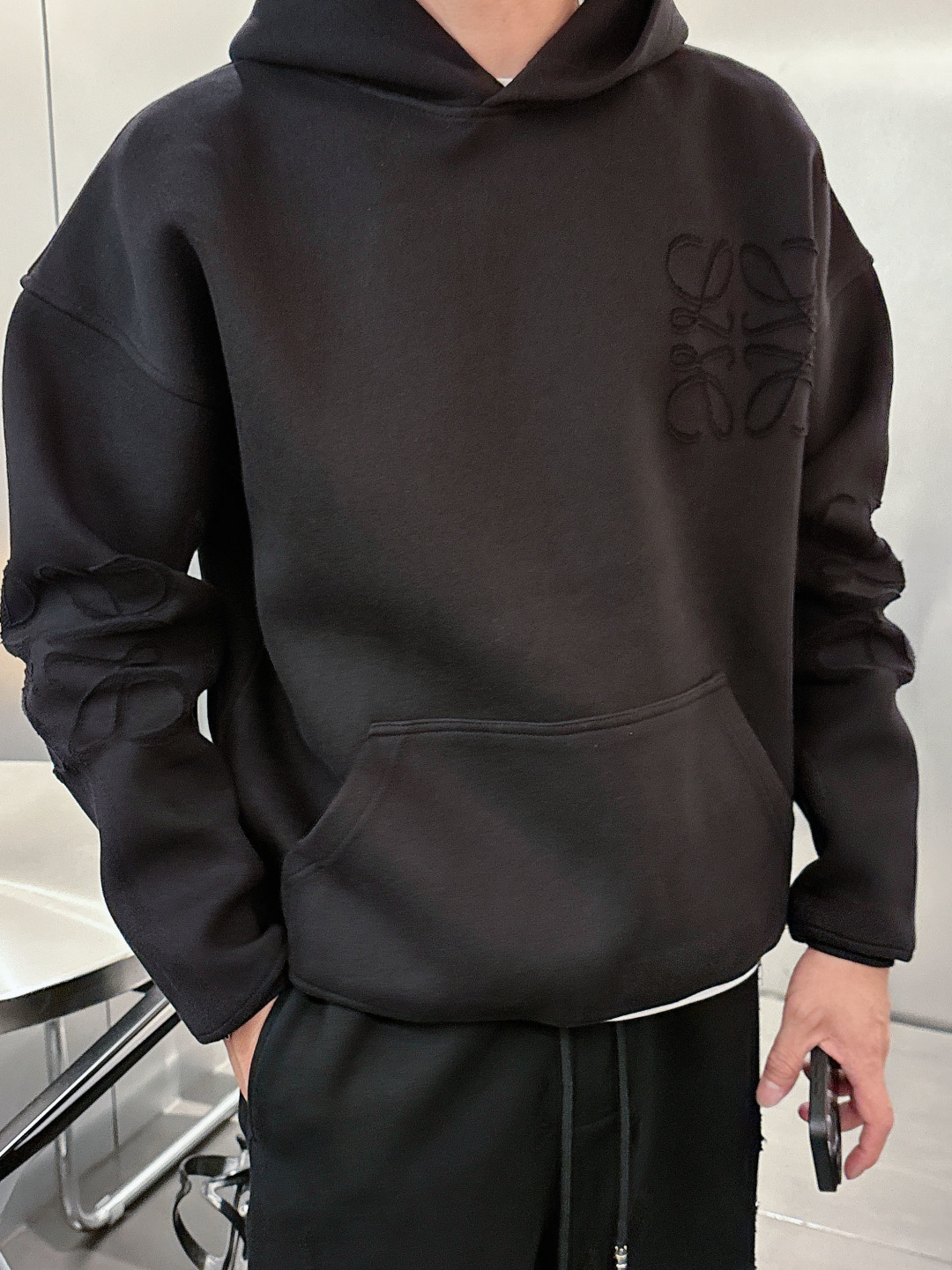 2025秋冬新款罗意威烧花工艺卫衣双重复合面料S-XL