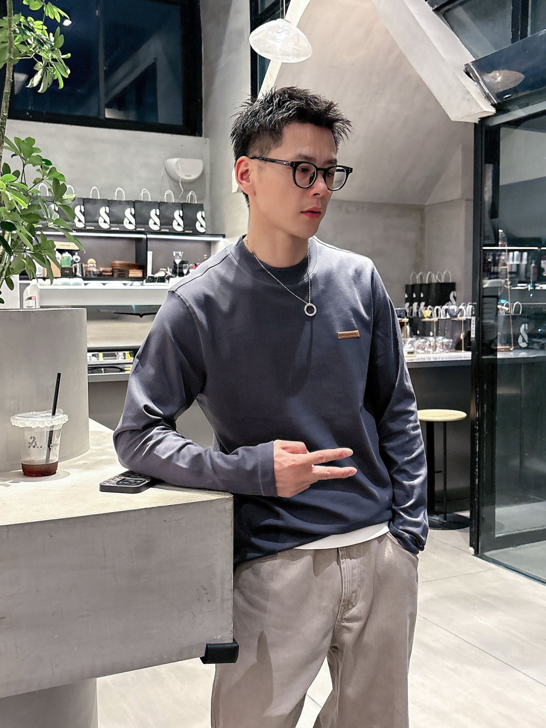 Z ZEGN 2025秋冬系列长袖打底衫码数：M-5XL 常规版型棉莫代尔打底。精选棉与莫代尔混纺面料，