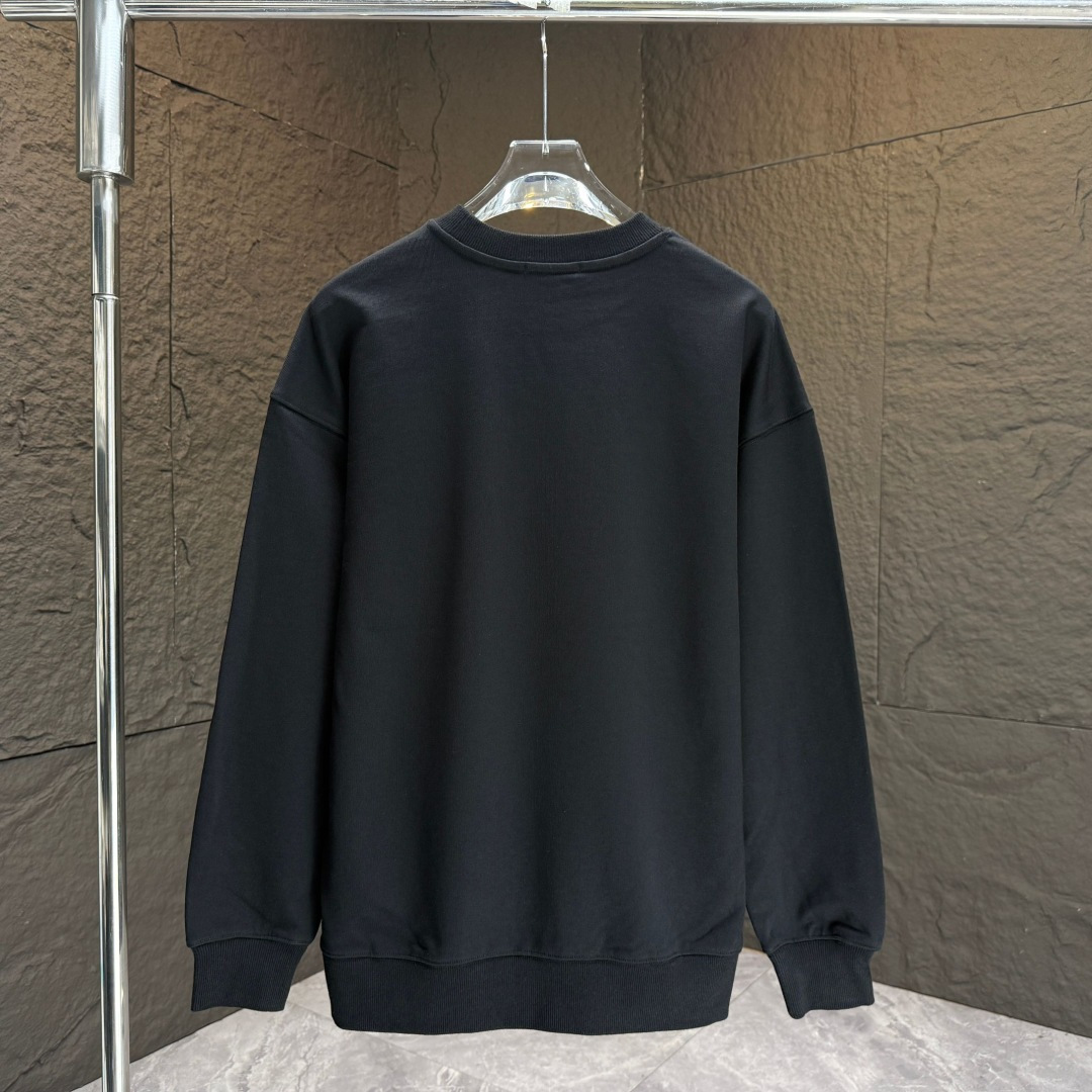 AMIRI* 2025秋冬新款圆领卫衣400克毛圈纯棉字母logo刻字膜厚板胶颜色：黑色 白色 蓝色 紫