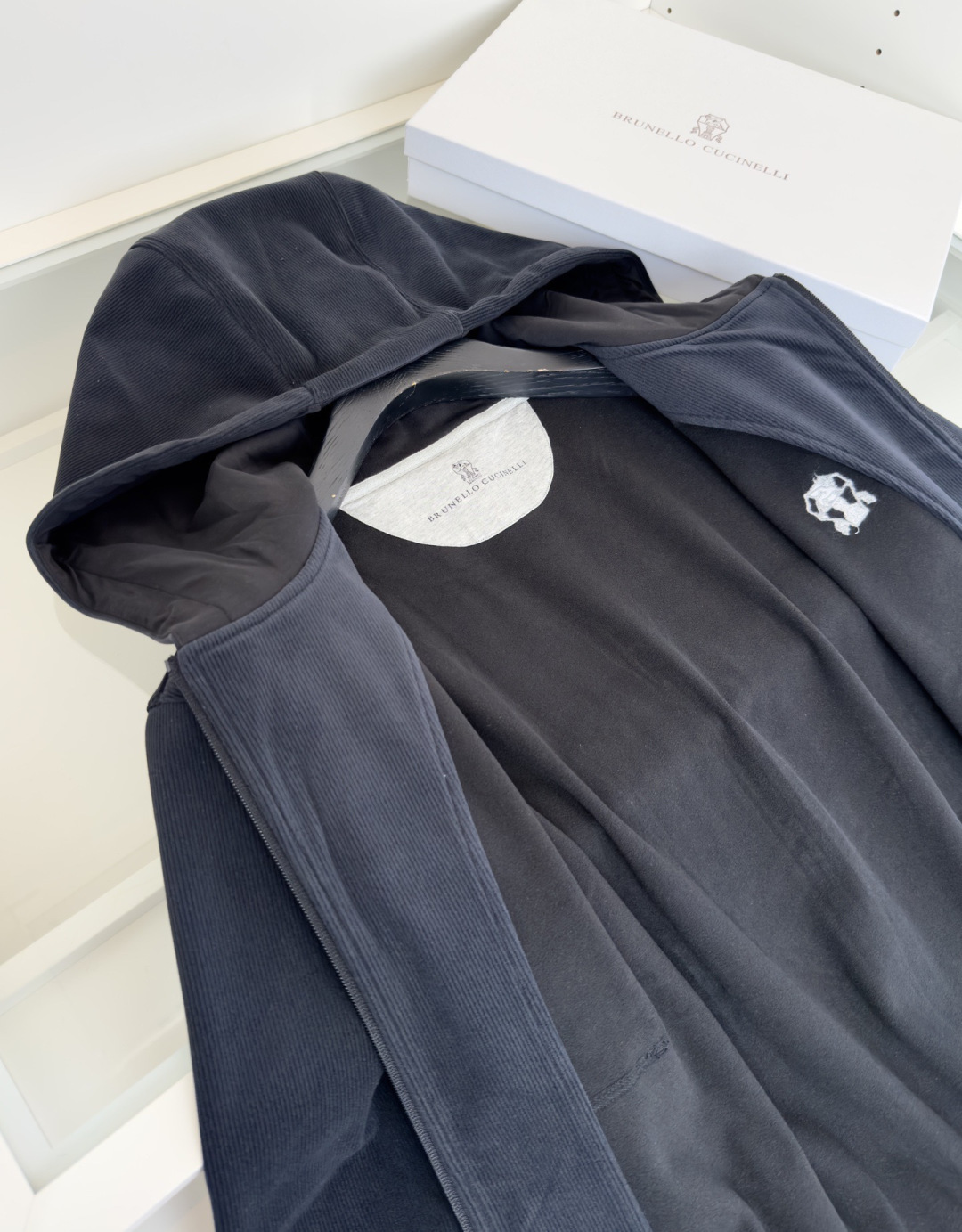 Bru**llo Cuci**lli 老钱新贵推荐！客供订织坑条男士连帽休闲卫衣外套 他家设计师钟爱的竖