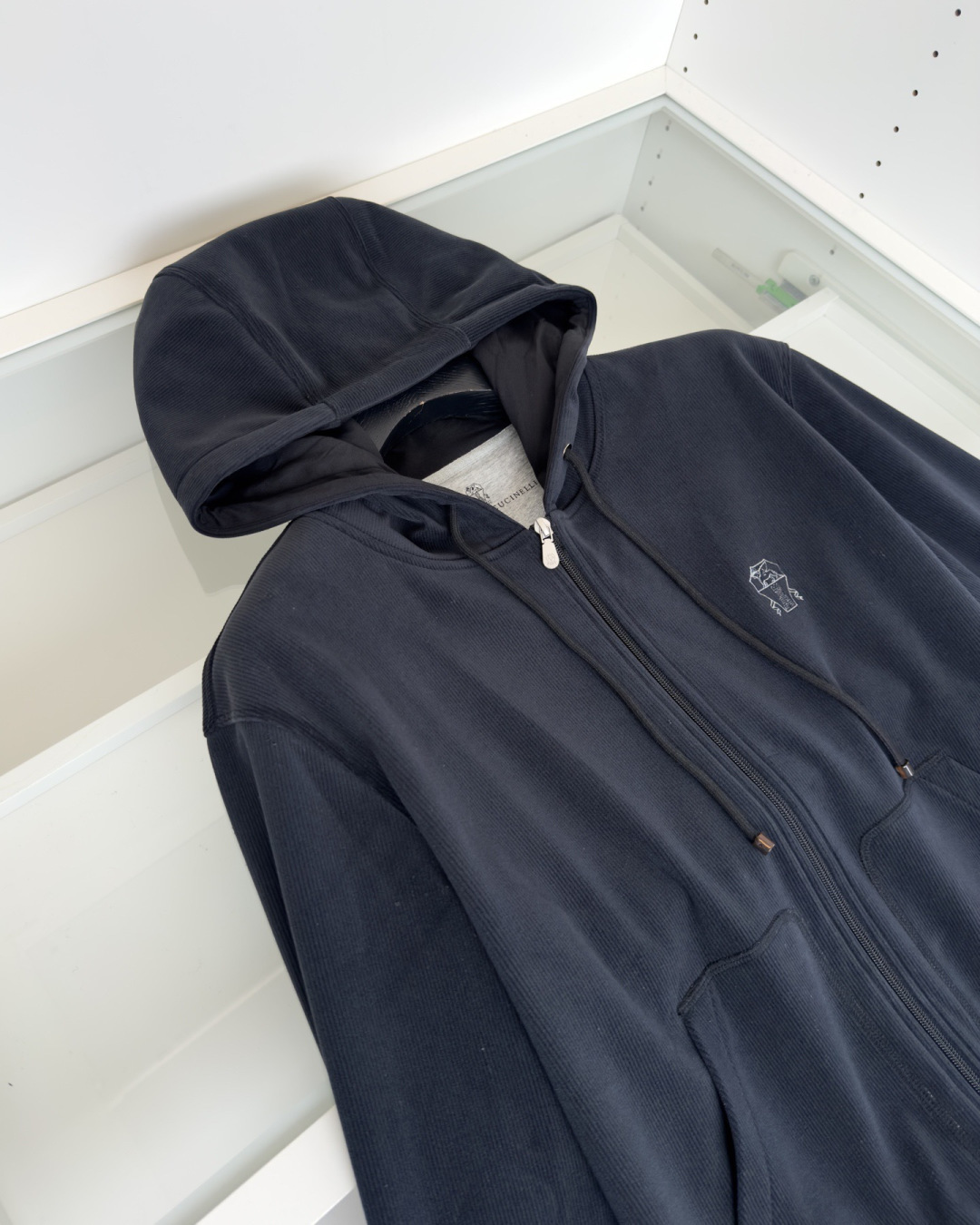 Bru**llo Cuci**lli 老钱新贵推荐！客供订织坑条男士连帽休闲卫衣外套 他家设计师钟爱的竖