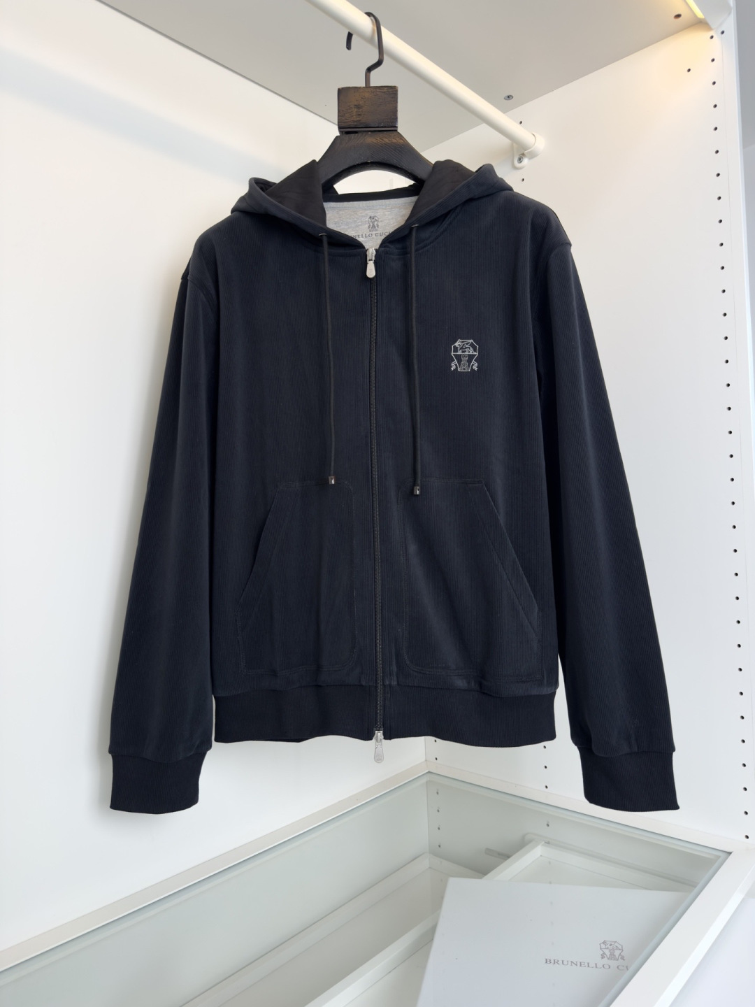 Bru**llo Cuci**lli 老钱新贵推荐！客供订织坑条男士连帽休闲卫衣外套 他家设计师钟爱的竖