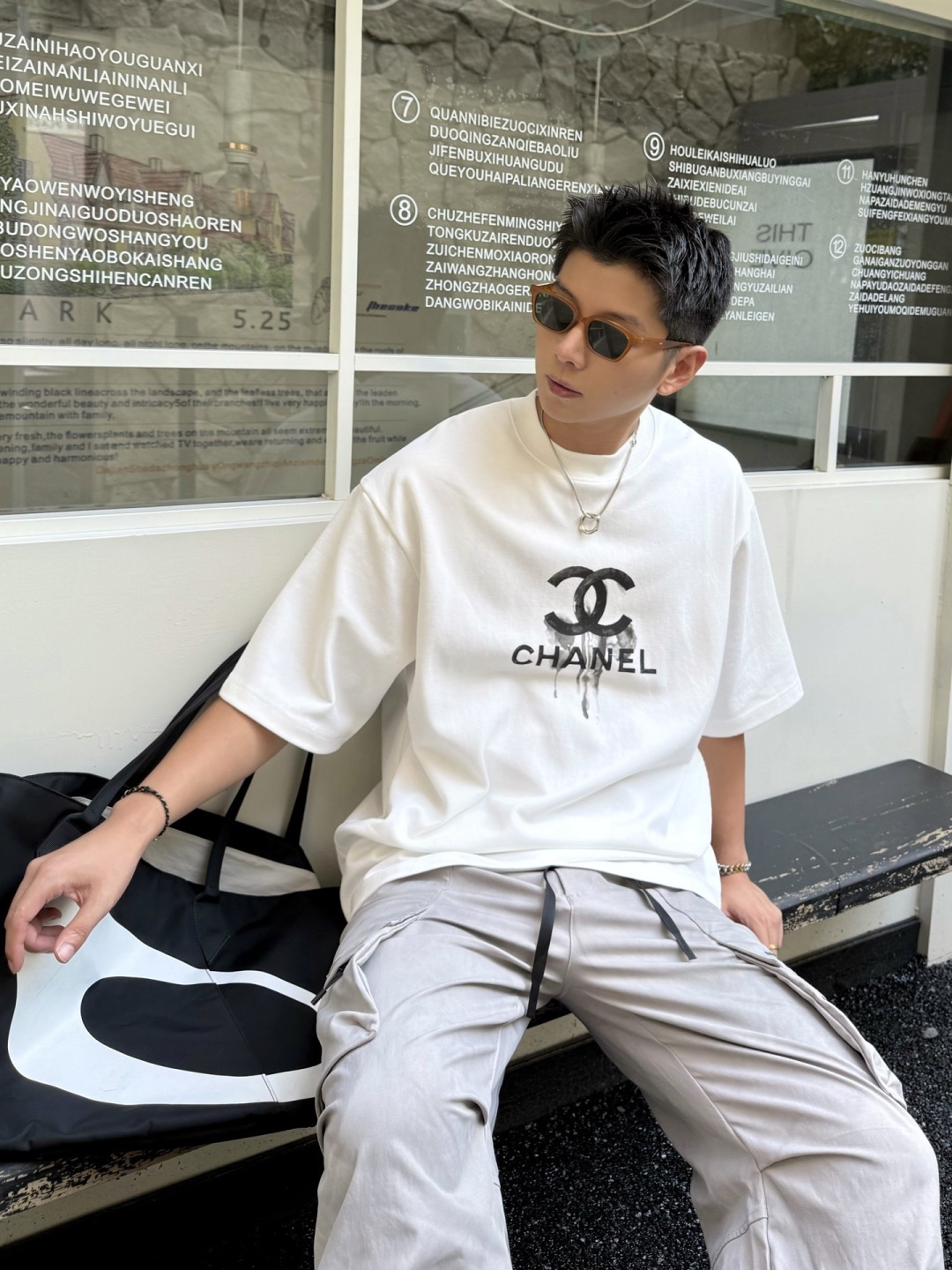 2025新款香奈儿磨破短袖尺码 ：XS S M L XL