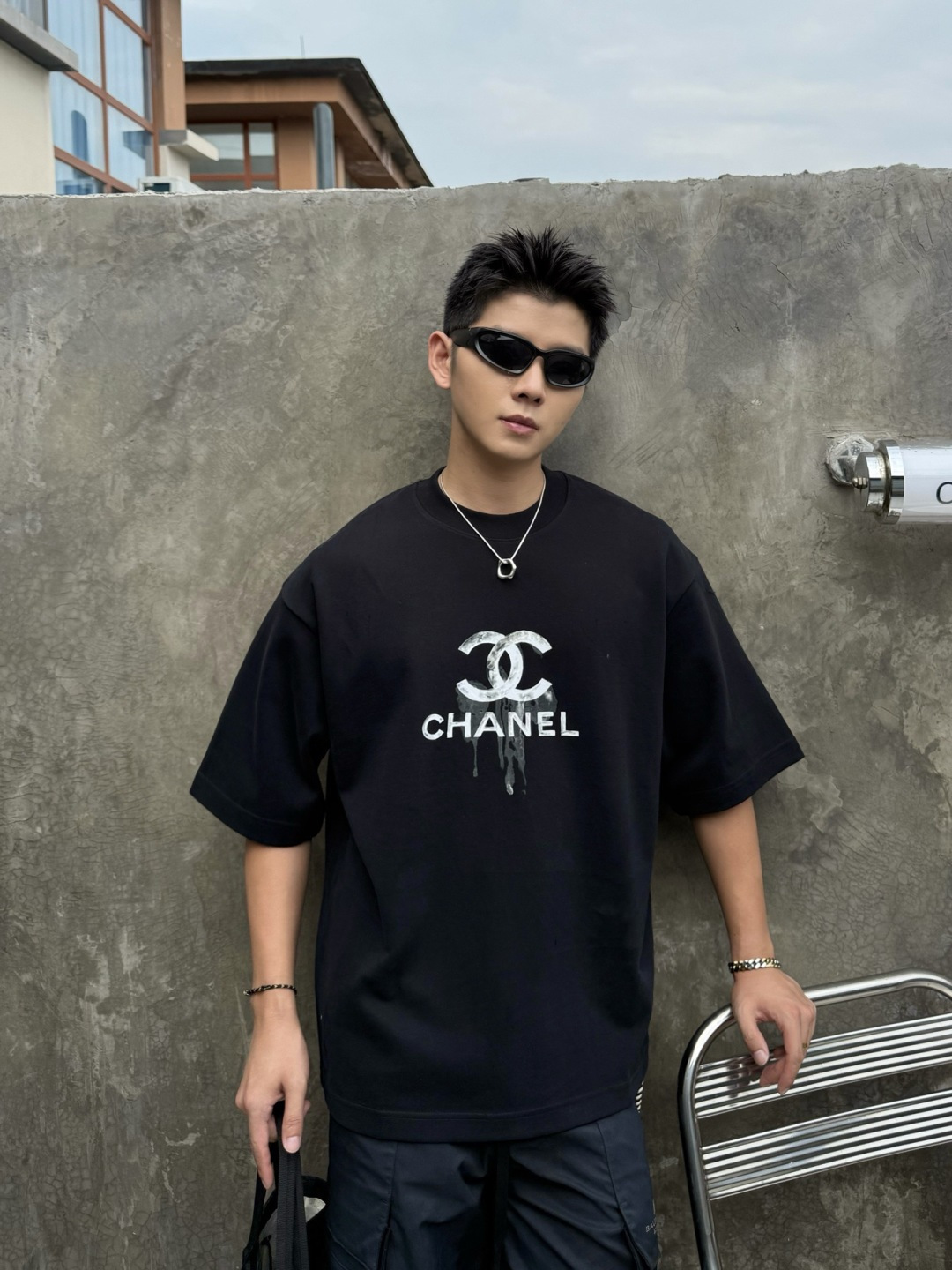 2025新款香奈儿磨破短袖尺码 ：XS S M L XL