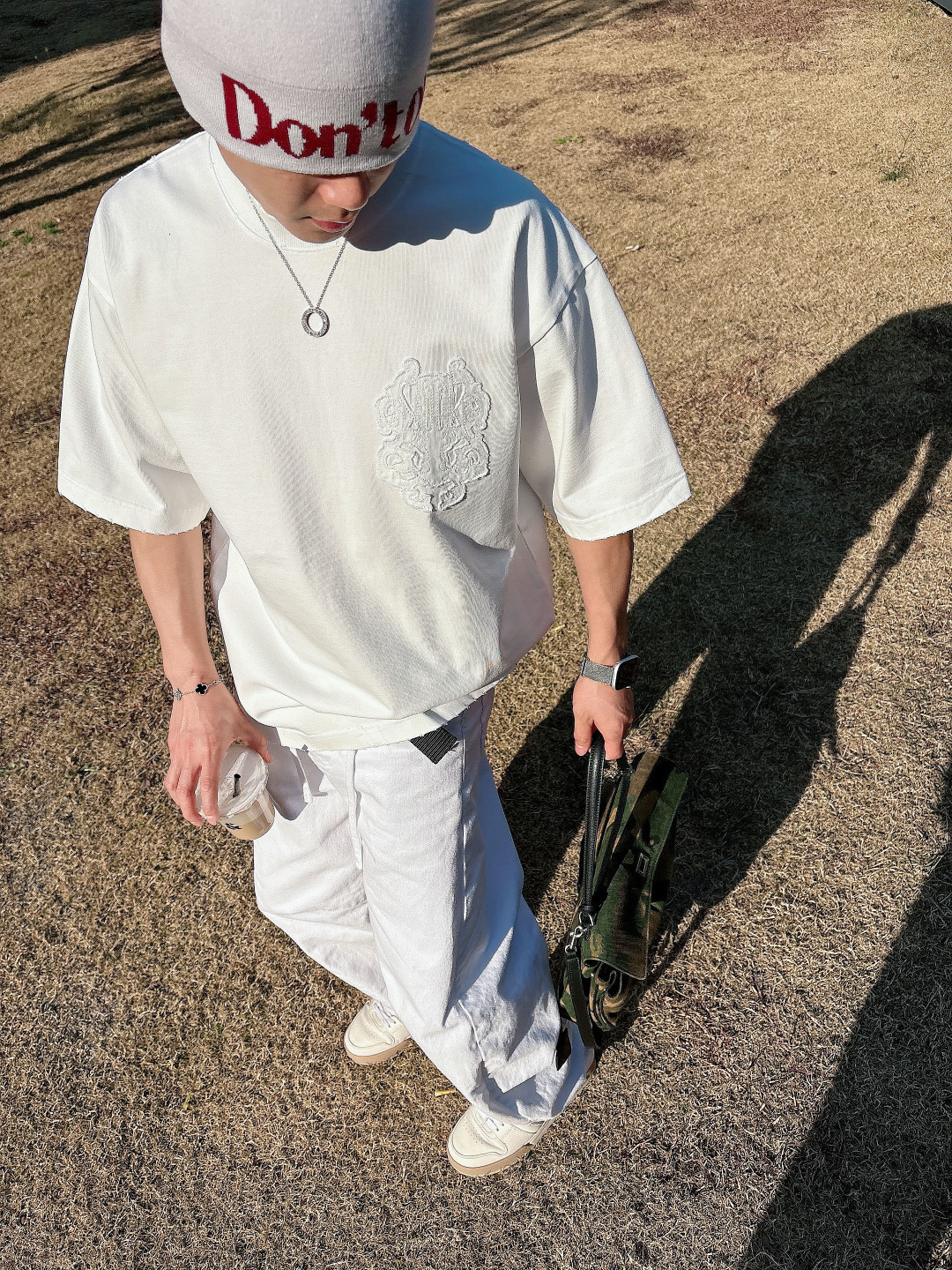 2026春夏新款克罗心贴布短袖XS S M L XL