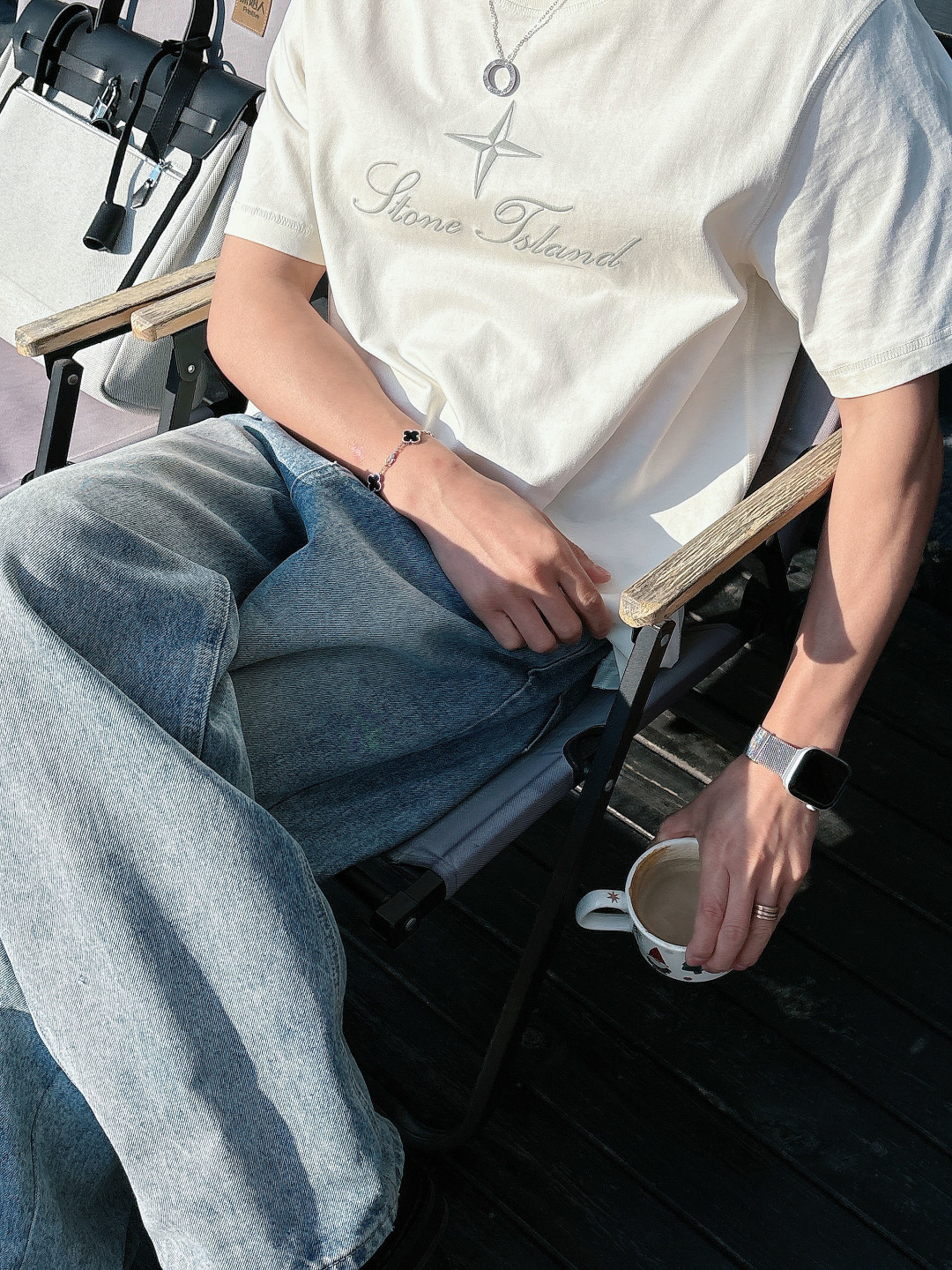 2026 春夏新品石头岛短袖颜色： 灰蓝 米白色 杏色码数：M-5XL