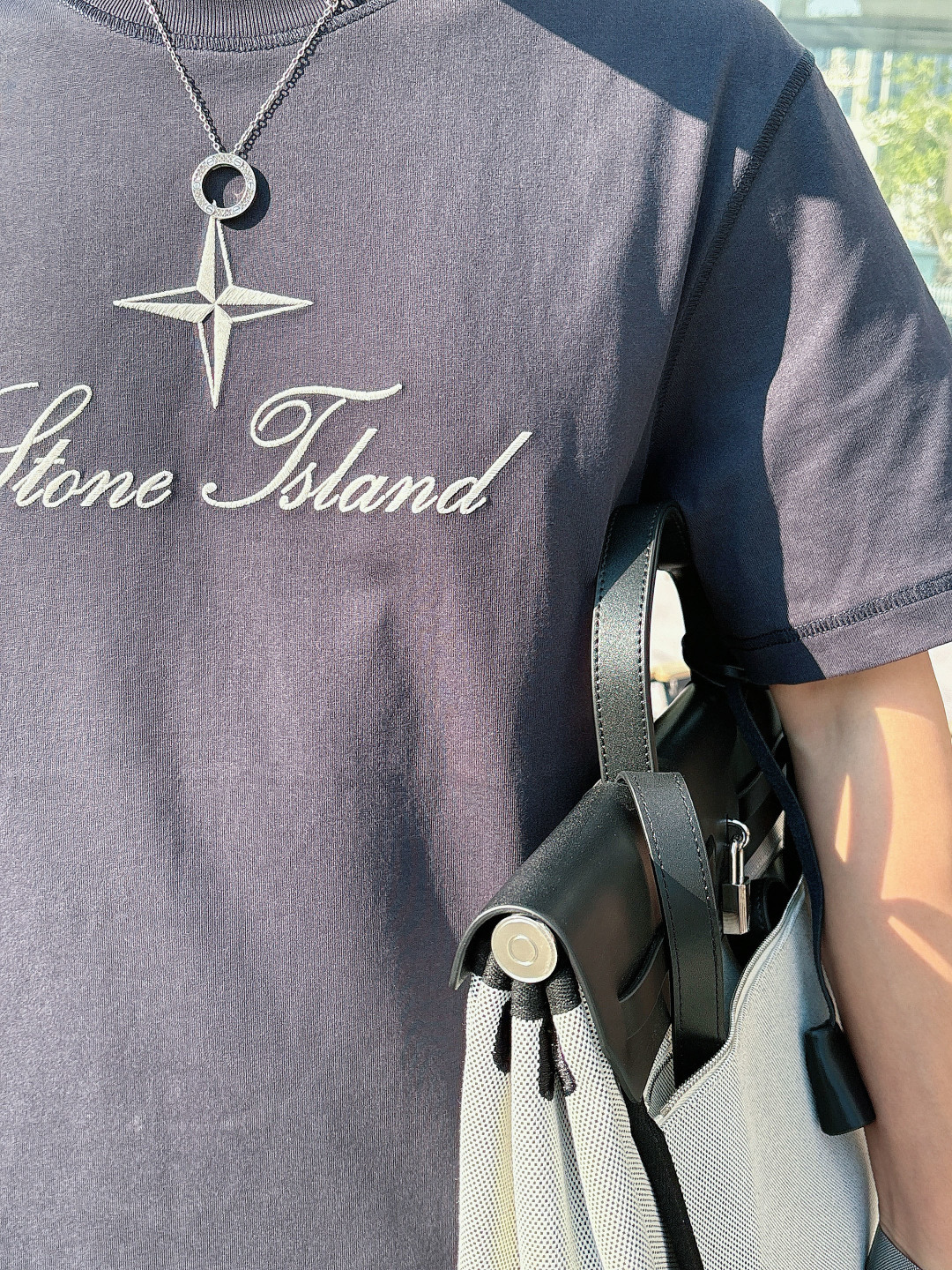 2026 春夏新品石头岛短袖颜色： 灰蓝 米白色 杏色码数：M-5XL