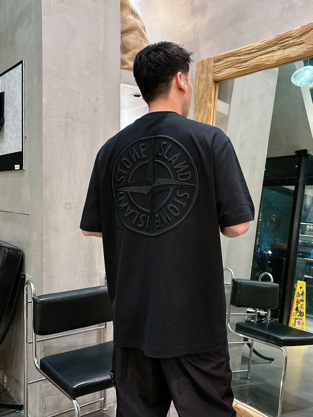 2026 春夏新品 石头岛短袖颜色：  黑色 白色  卡其 天蓝 铁灰码数：M-5XL