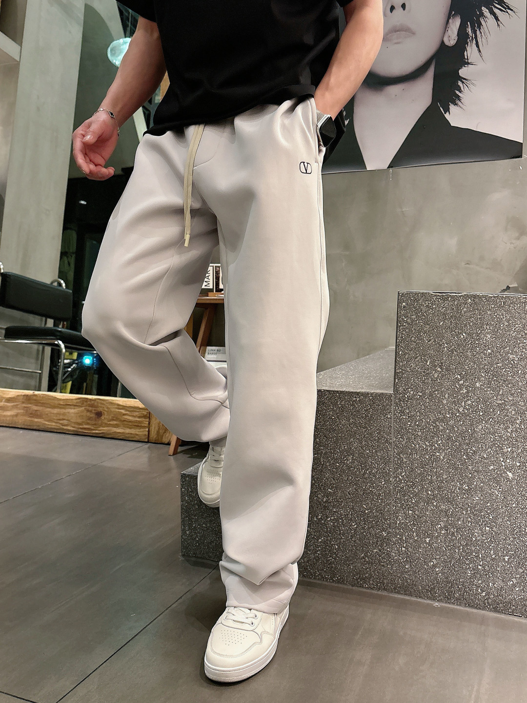 2026 春夏新品 华伦休闲裤颜色： 米色 黑色码数：M-5XL