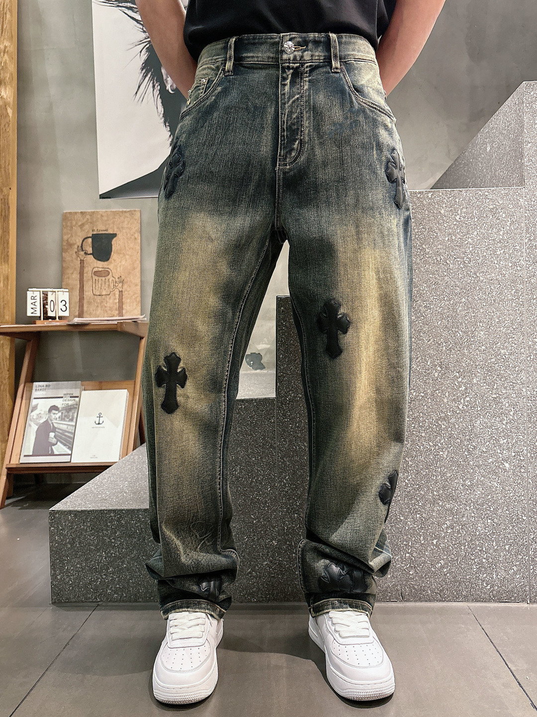 2026 春夏新品 克罗心牛仔裤颜色： 蓝色码数：M-3XL