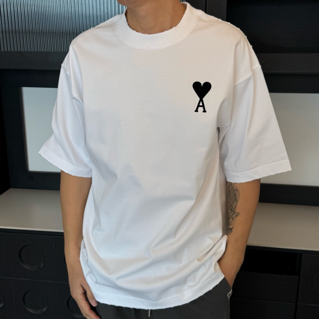 AMI🌟2026年新款春季短袖🆕采用纯棉面料，手感细腻，超级时尚洋气！码数：XS S M L XL 男女